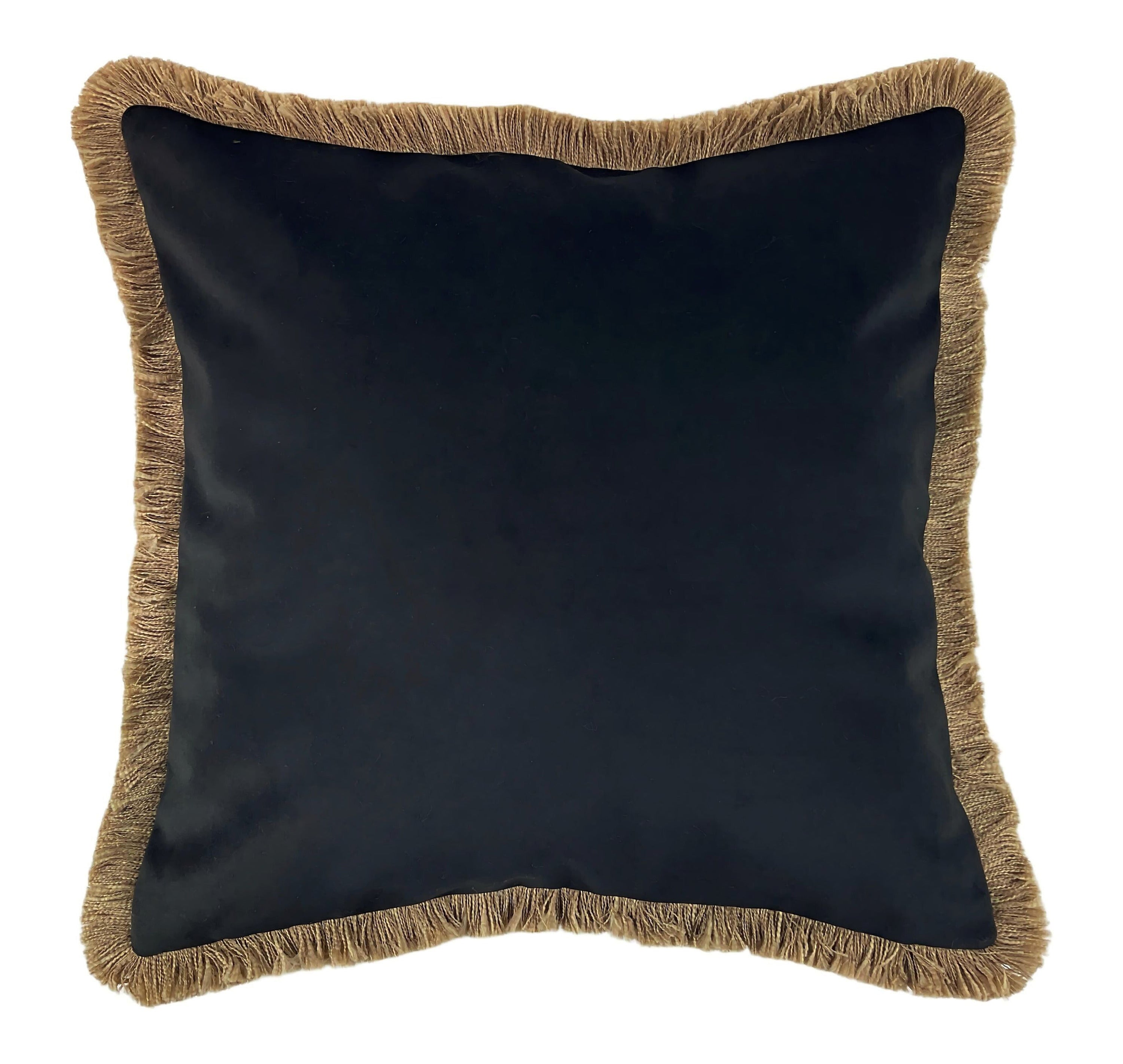 Malini Verona Black Velvet Square Cushion 55x55
