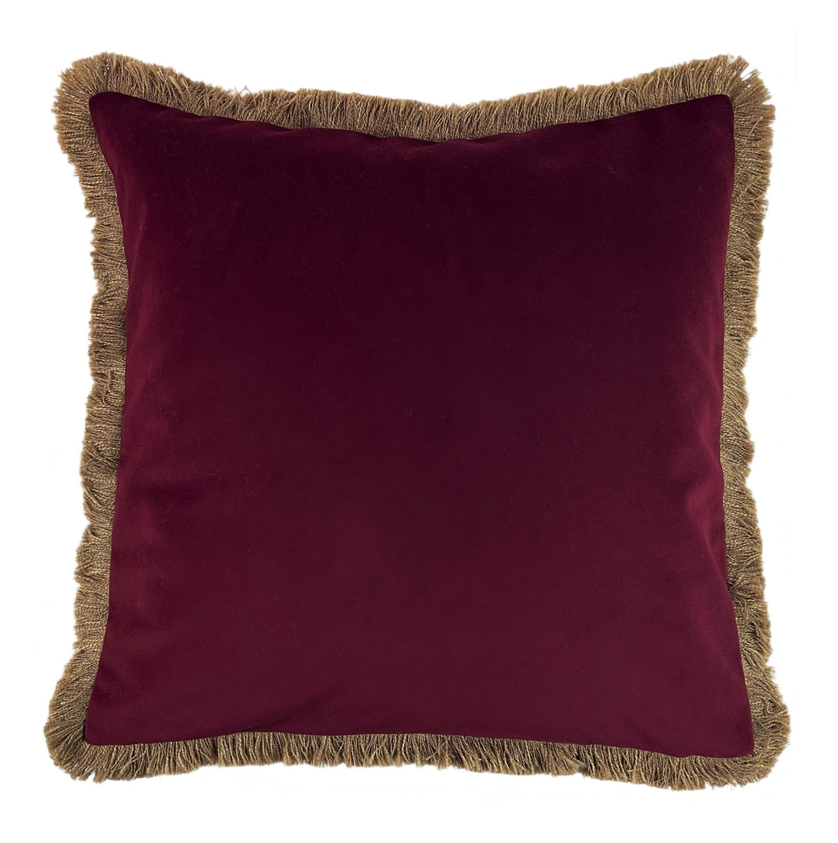 Malini Verona Claret Red Velvet Square Cushion 55x55