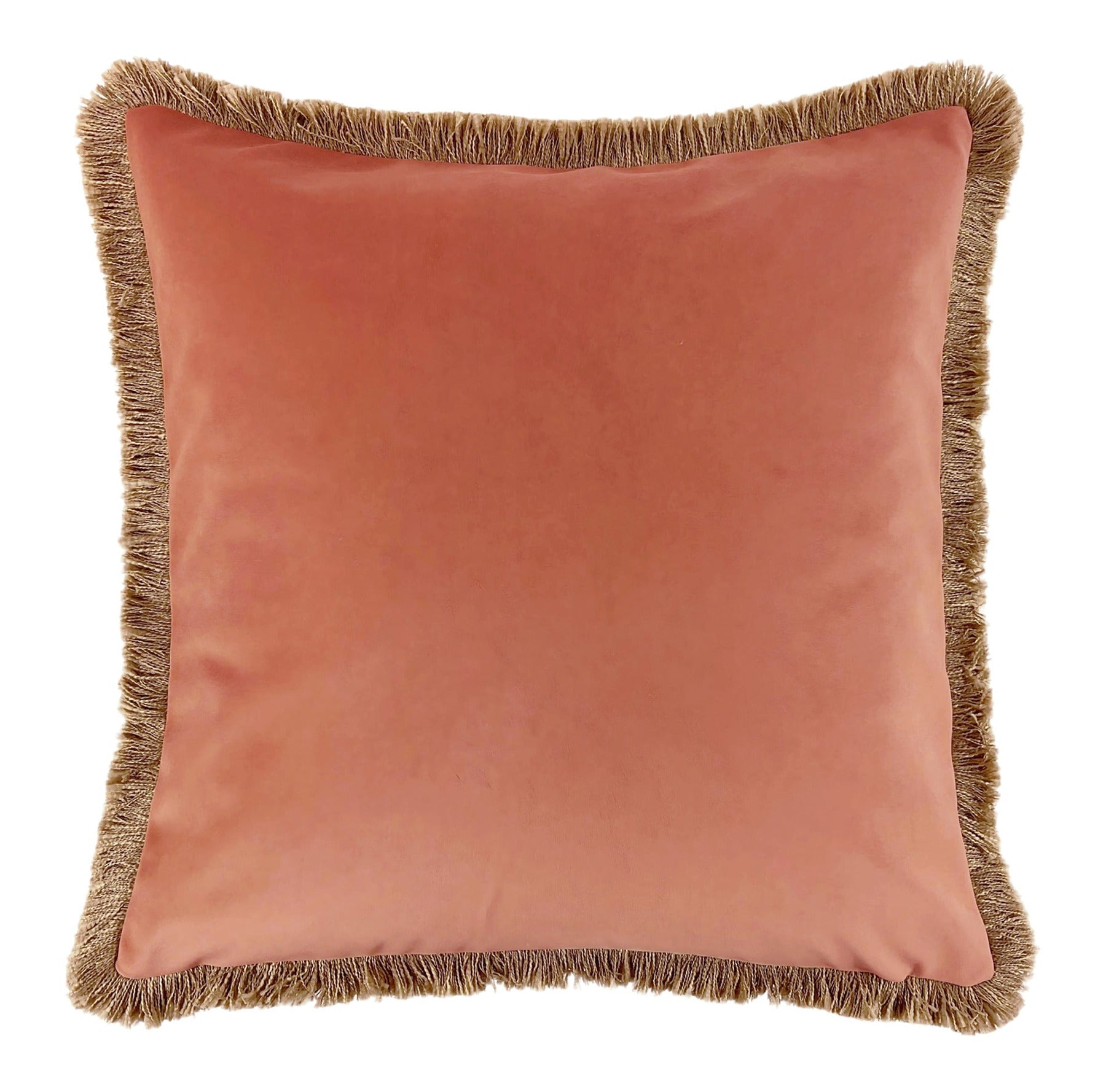 Malini Verona Plaster Beige Velvet Square Cushion 55x55