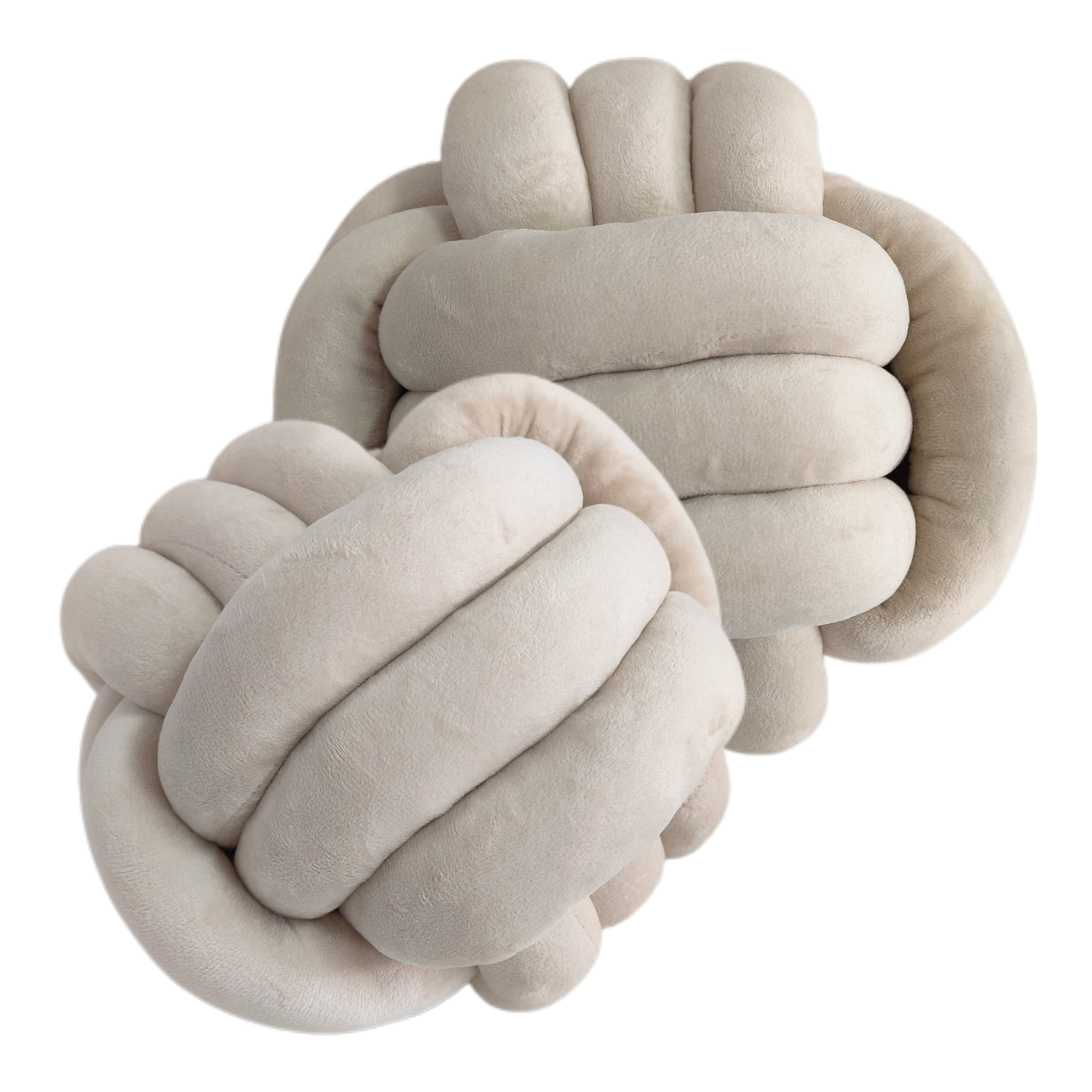 Malini Paul Moneypenny Ballsup Ivory Velvet Round Cushion