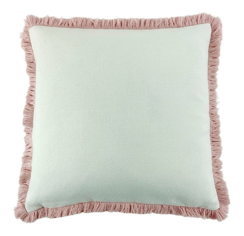 Malini Hugo Pink Slub Square Cushion 56x56