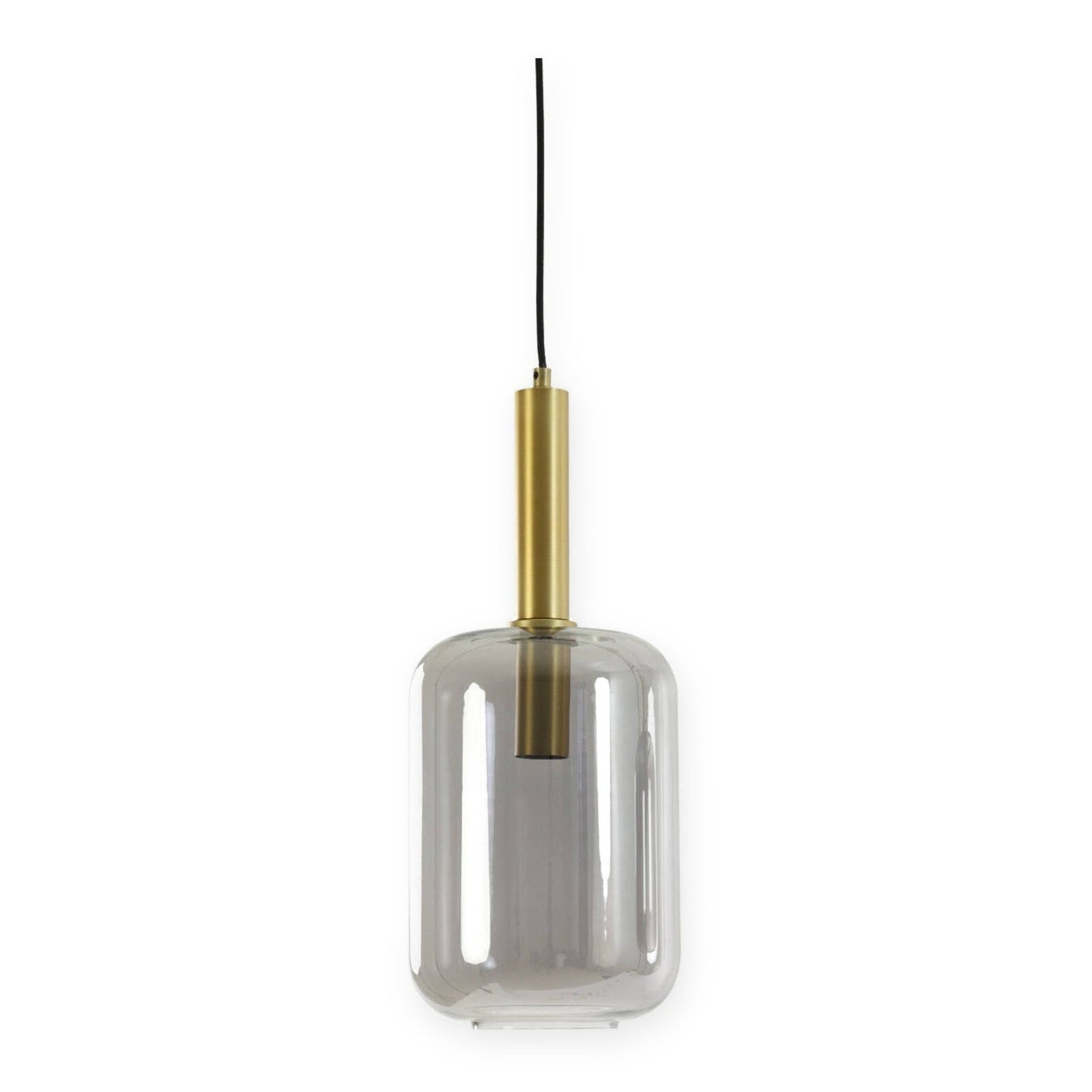 Lekar Antique Bronze & Smoked Glass Pendant Light 22cm