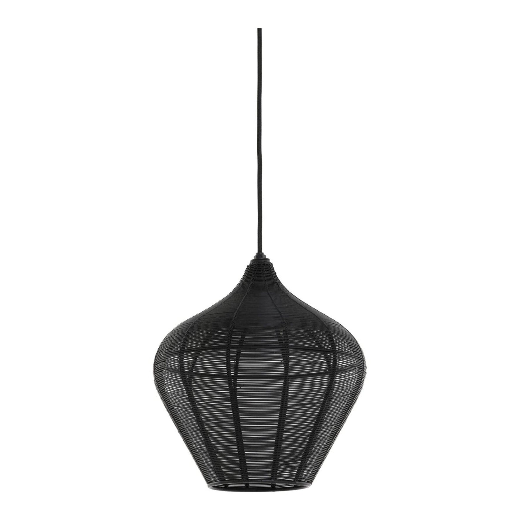 Alvaro Matt Black Metal Pendant Light 27cm