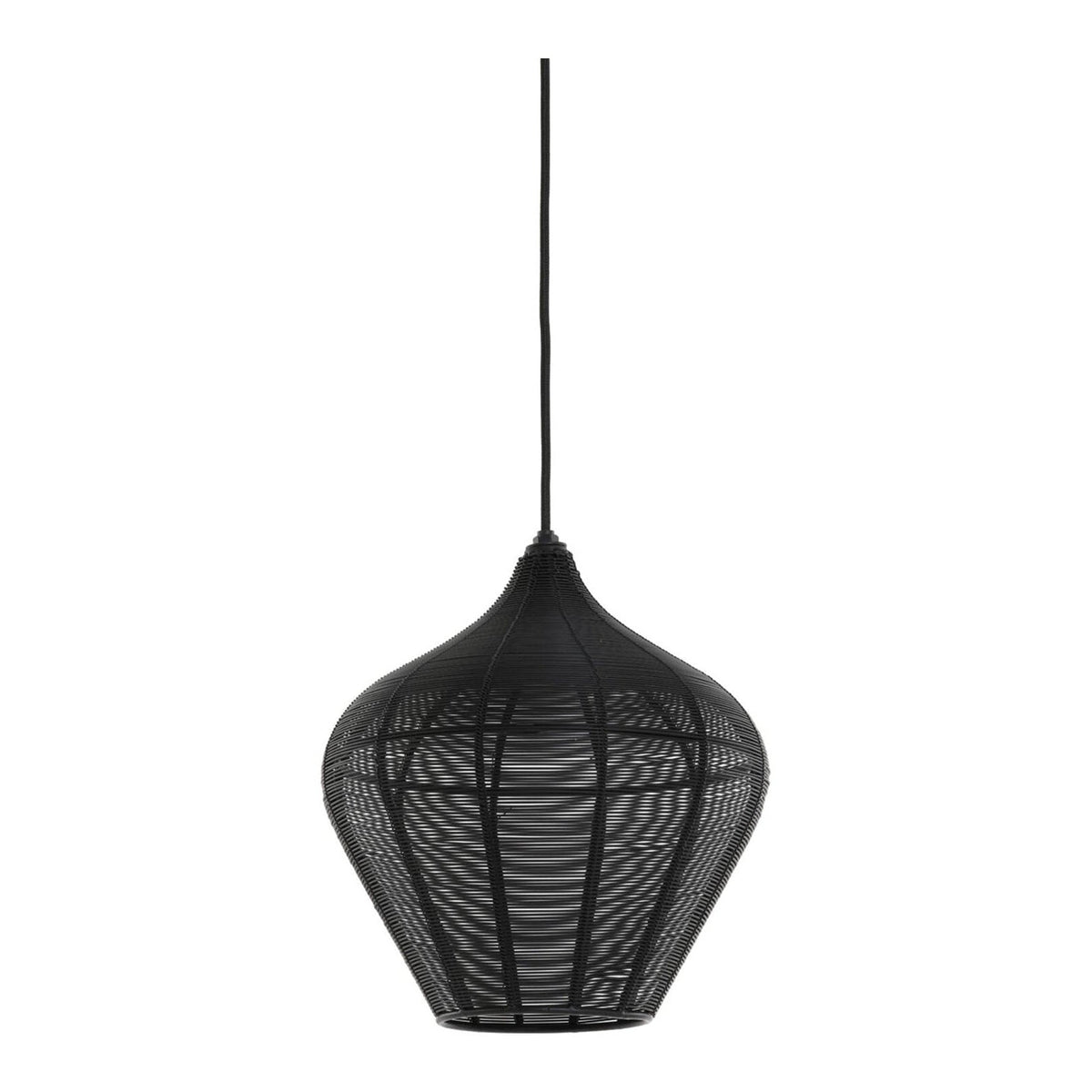 Alvaro Matt Black Metal Pendant Light 27cm
