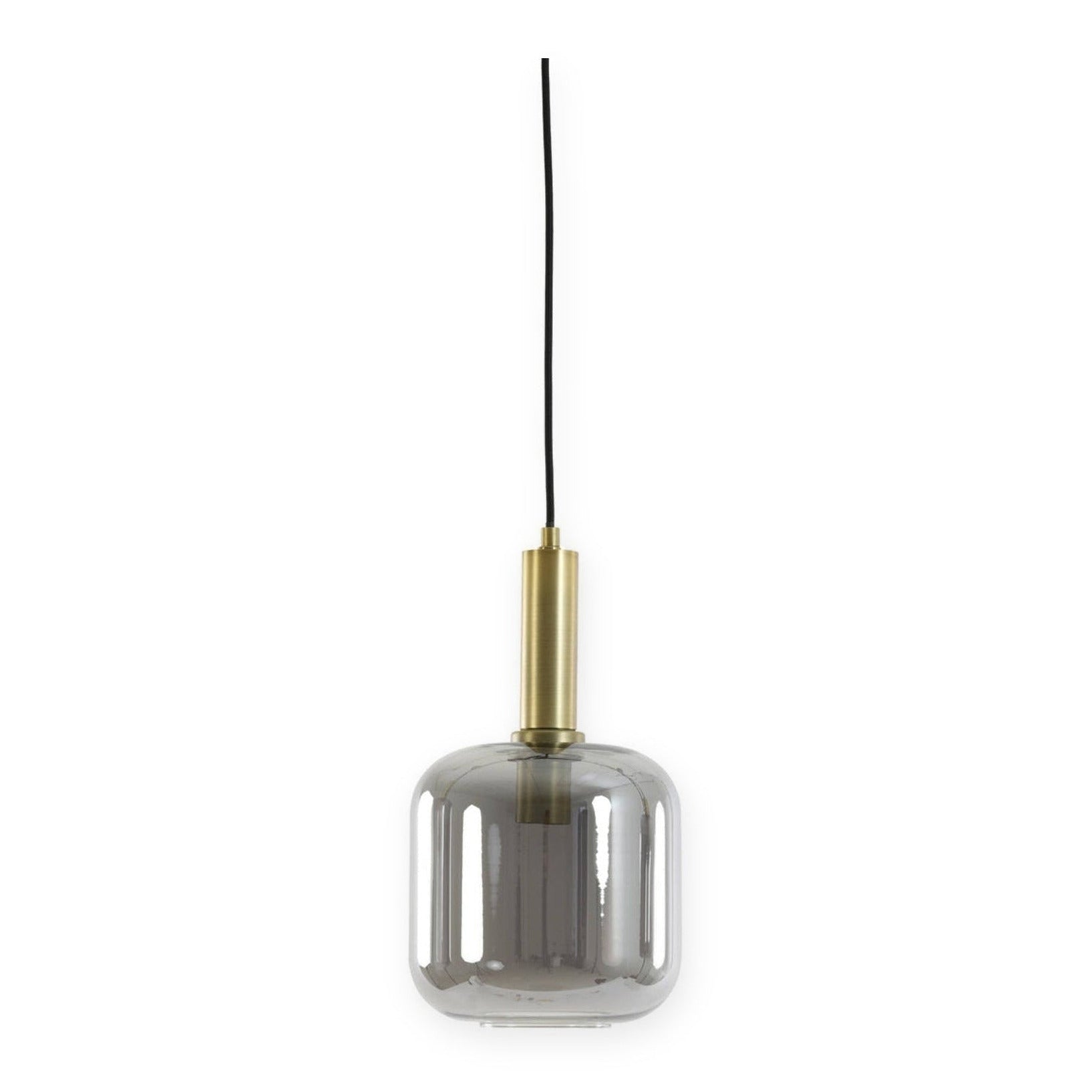 Lekar Antique Bronze & Smoked Glass Pendant Light 16cm