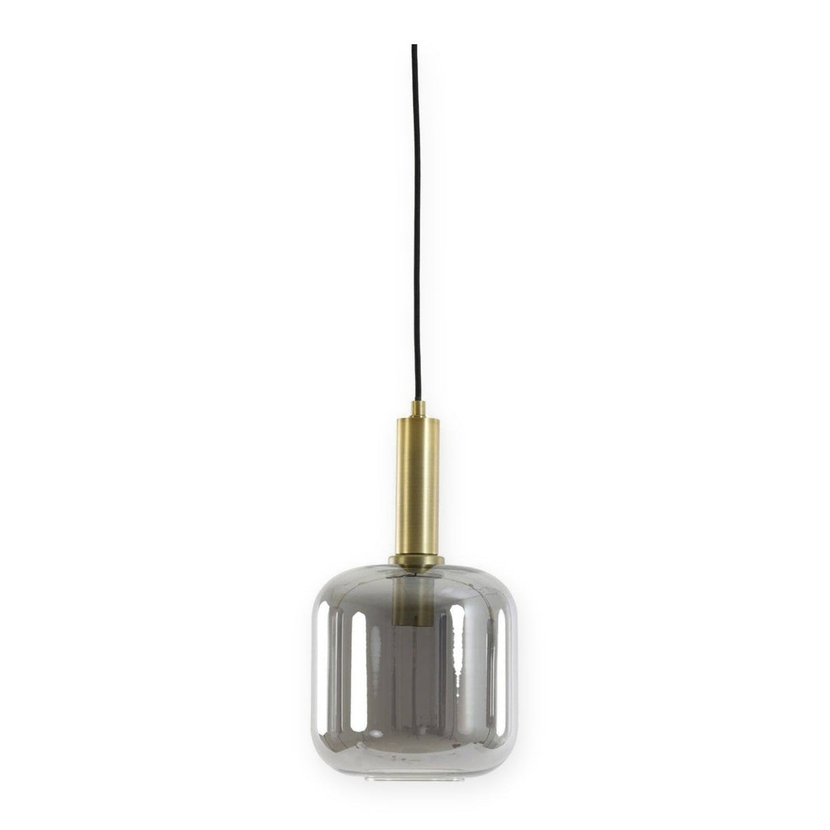 Lekar Antique Bronze & Smoked Glass Pendant Light 16cm