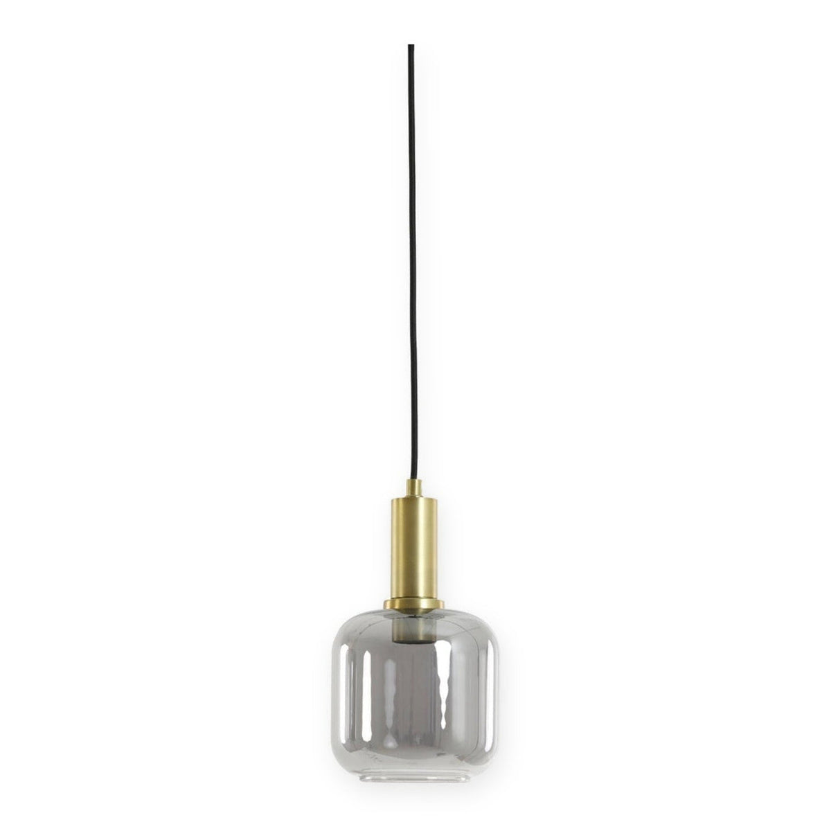 Lekar Antique Bronze & Smoked Glass Pendant Light 21cm