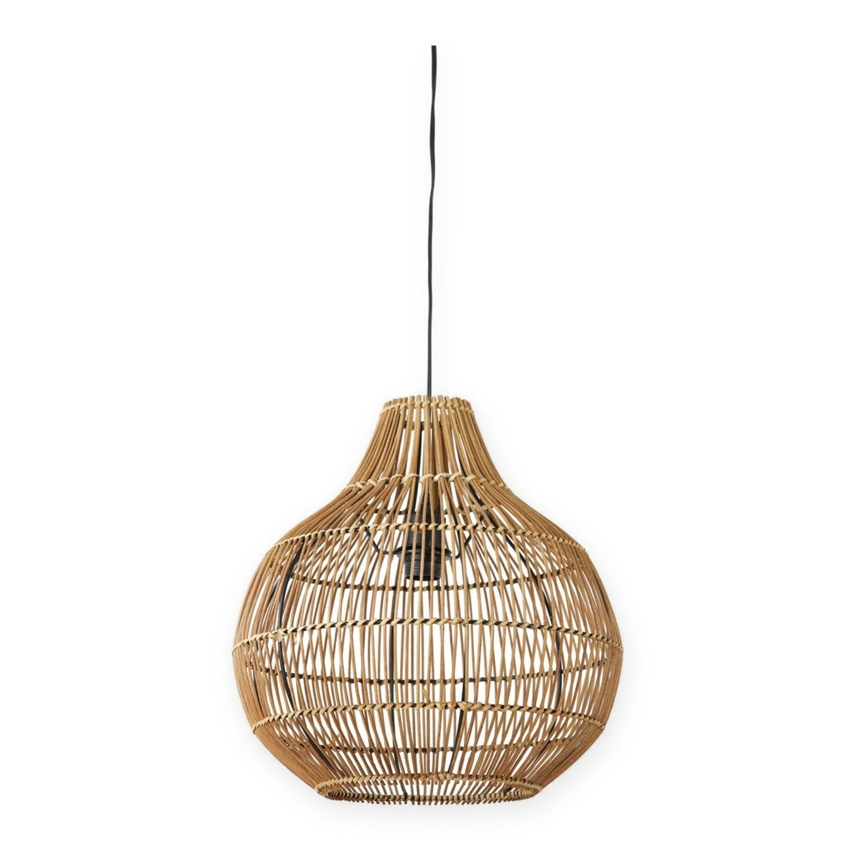 Pacino Dark Brown Rattan Pendant Light 40cm