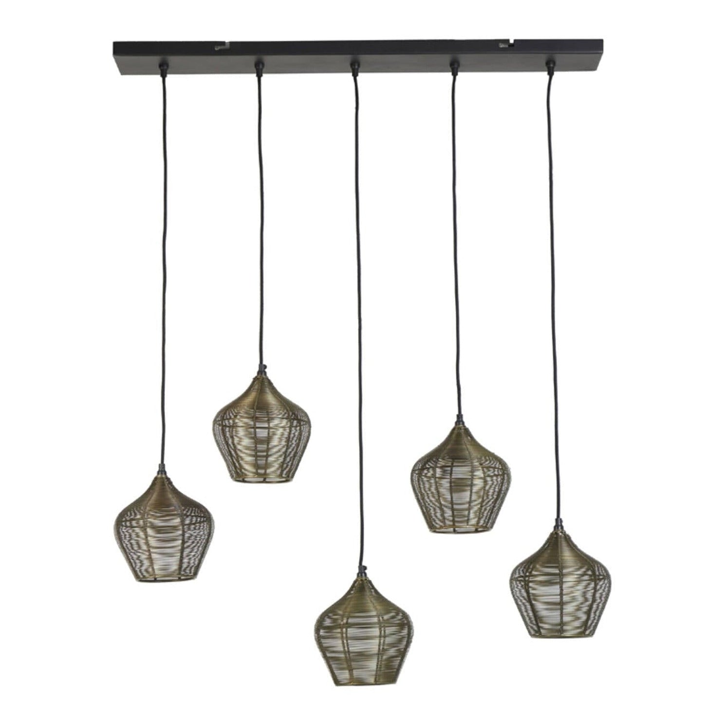 Alvaro Antique Bronze Metal 5 Light Pendant Light