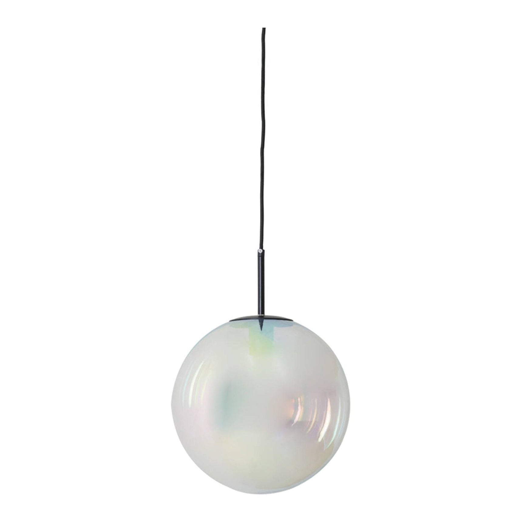 Medina Rainbow Glass & Black Pendant Light 30cm