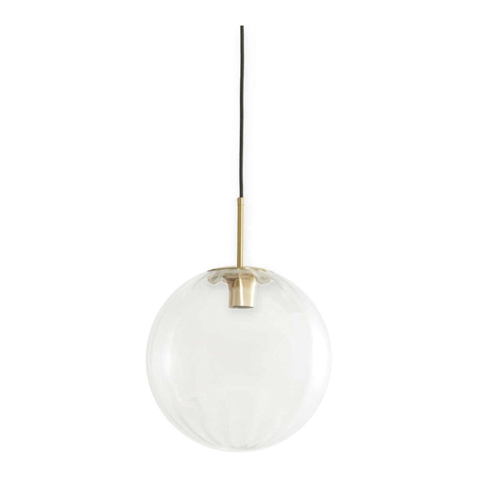 Magdala Clear Glass & Gold Pendant Light 30cm