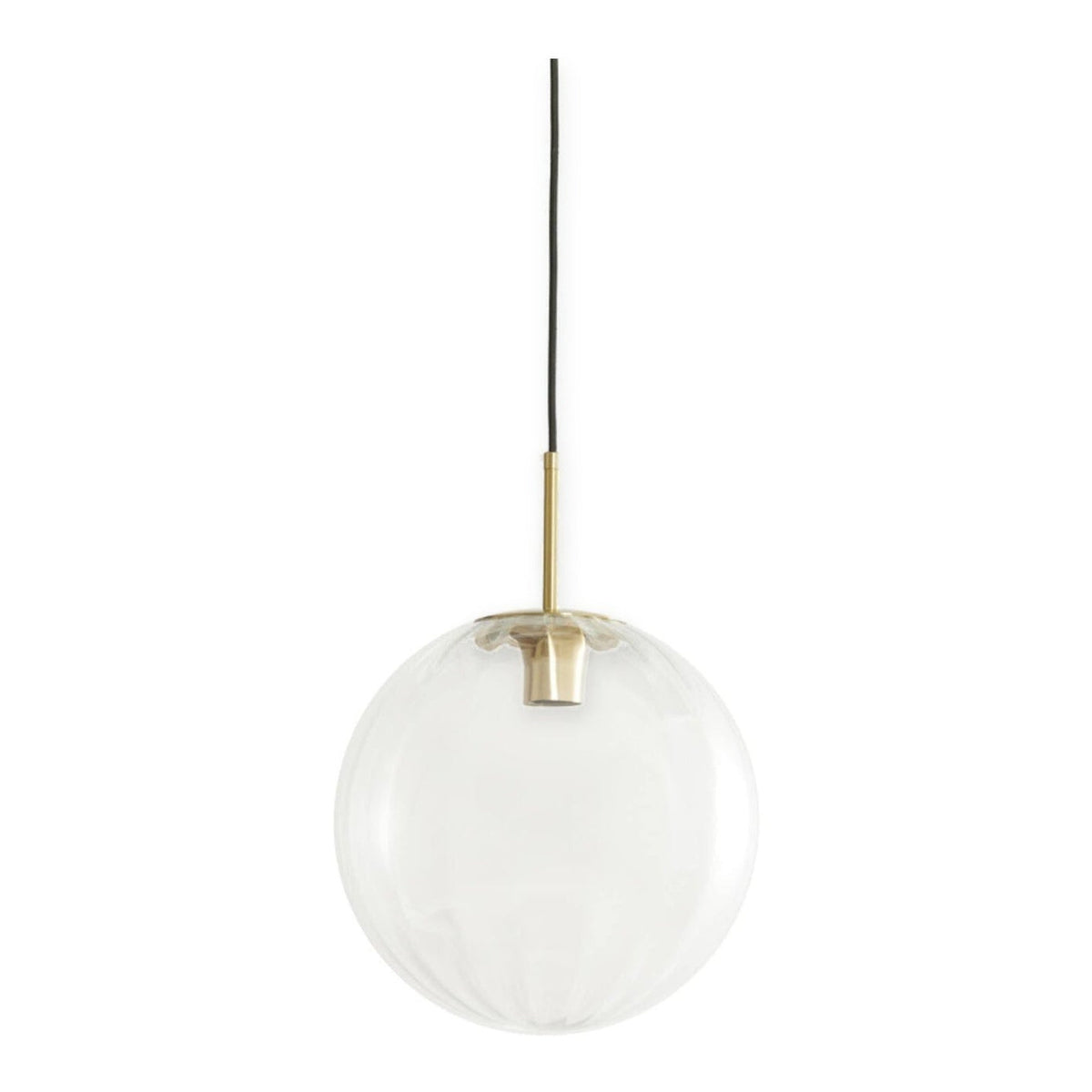 Magdala Clear Glass & Gold Pendant Light 30cm