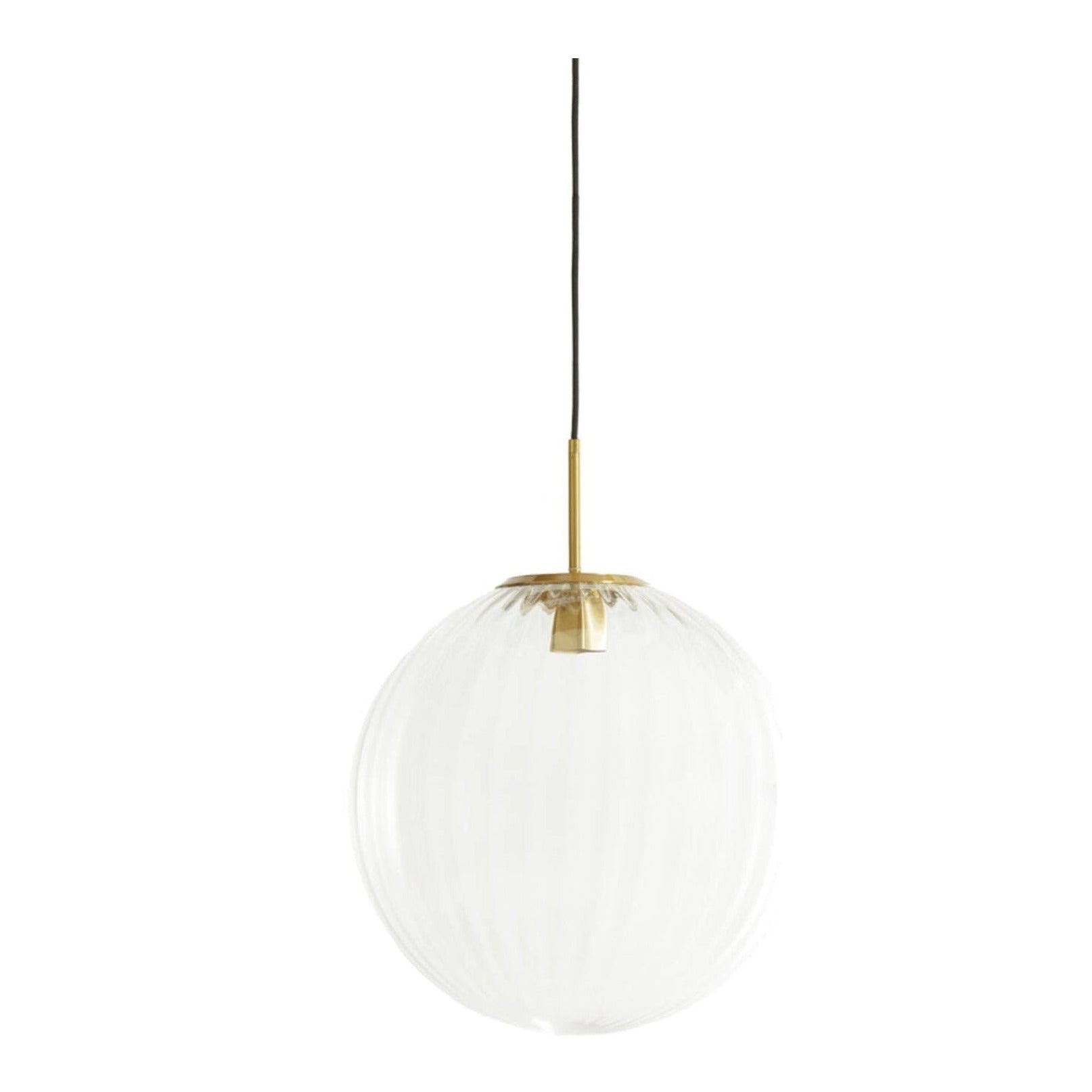 Magdala Clear Glass & Gold Pendant Light 40cm