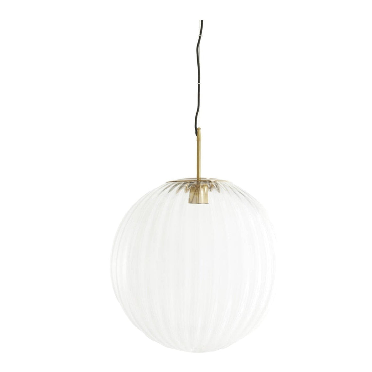 Magdala Clear Glass & Gold Pendant Light 48cm