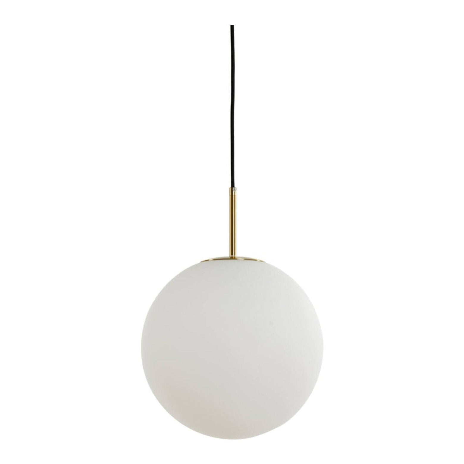 Medina Antique Bronze & Matt White Glass Pendant Light 30cm