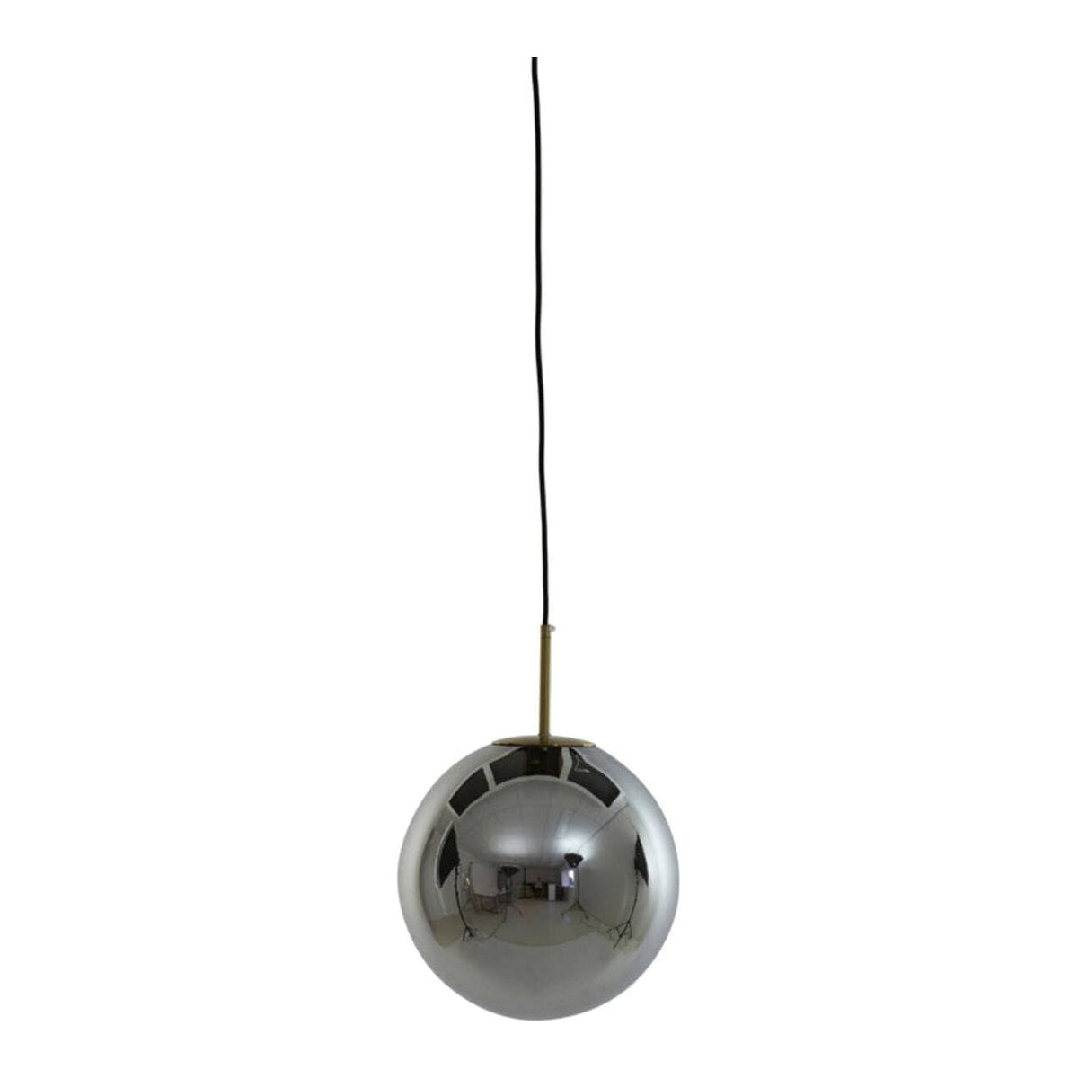 Medina Antique Bronze & Smoked Glass Pendant Light 30cm
