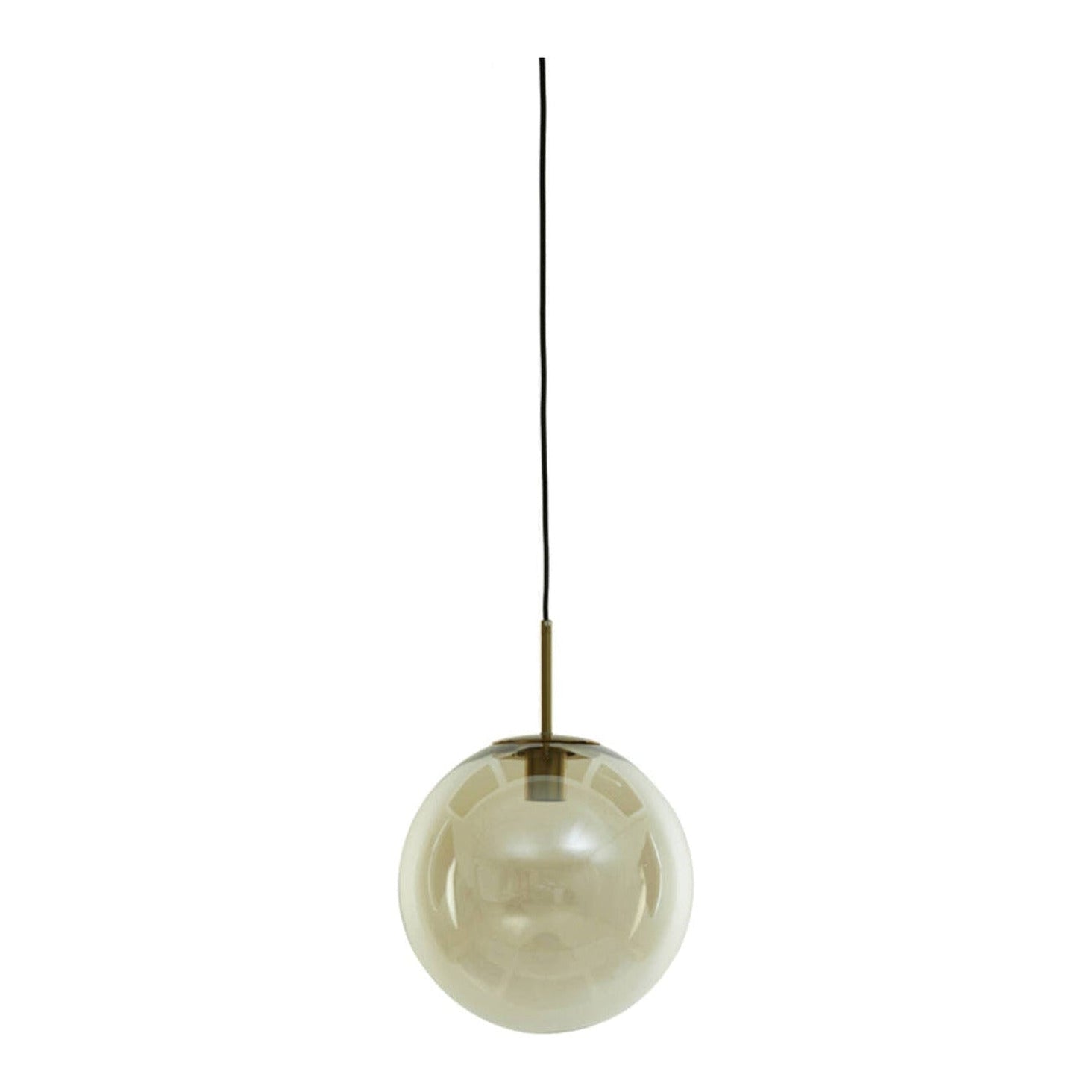 Medina Amber Glass & Gold Pendant Light 30cm