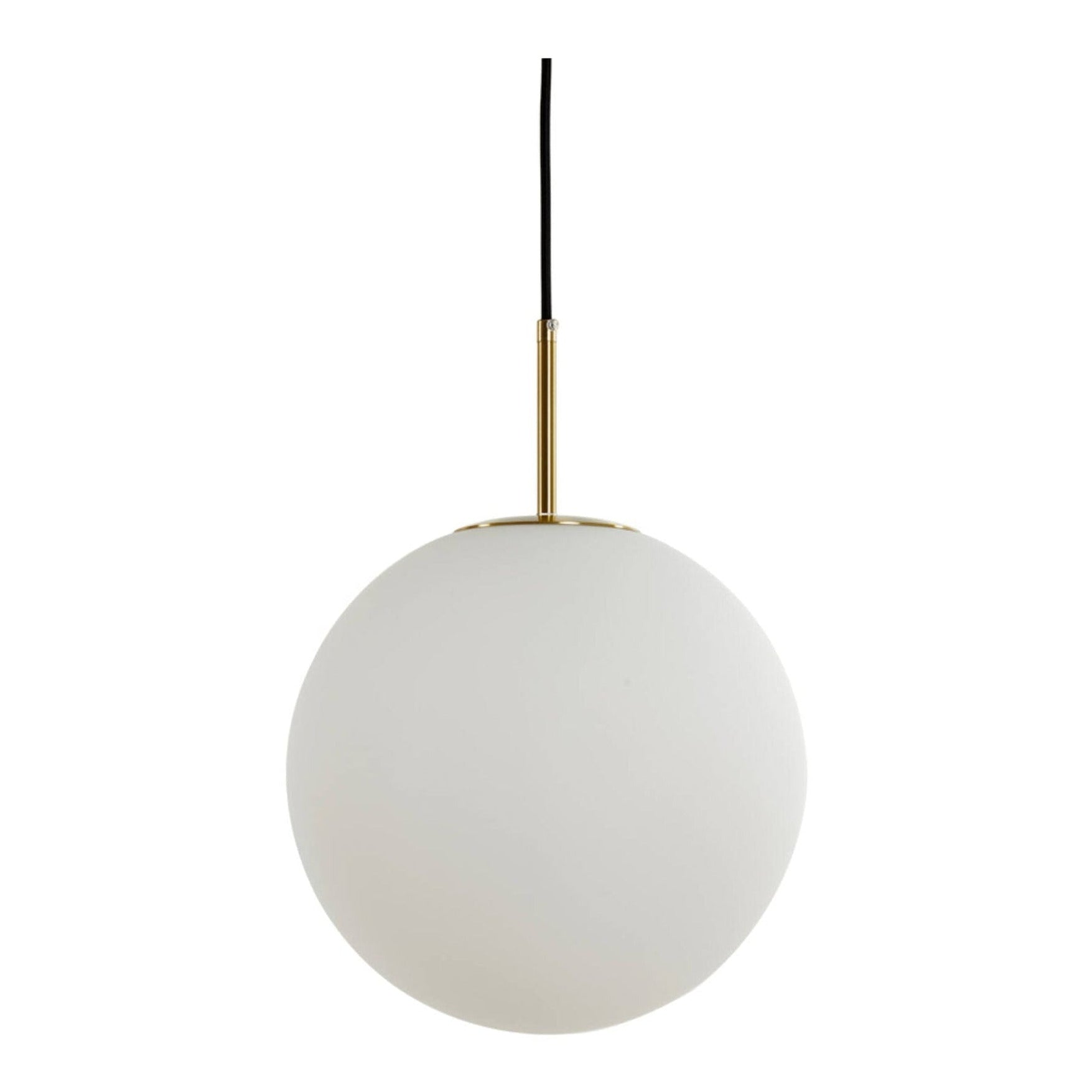 Medina Antique Bronze & Matt White Glass Pendant Light 40cm