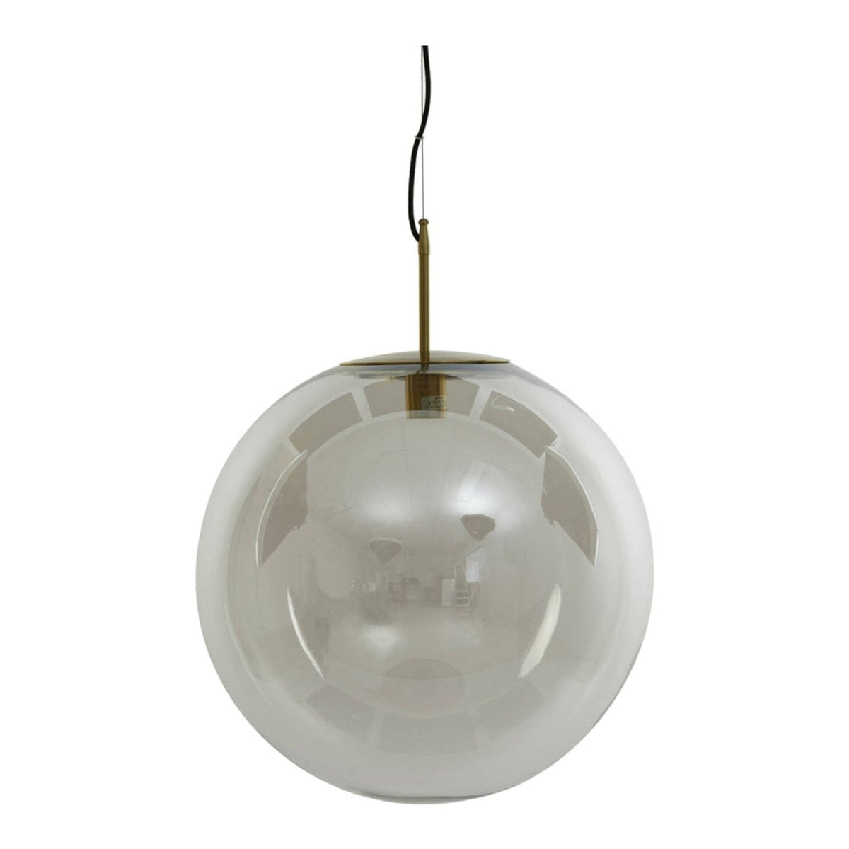 Medina Antique Bronze & Clear Glass Pendant Light 48cm