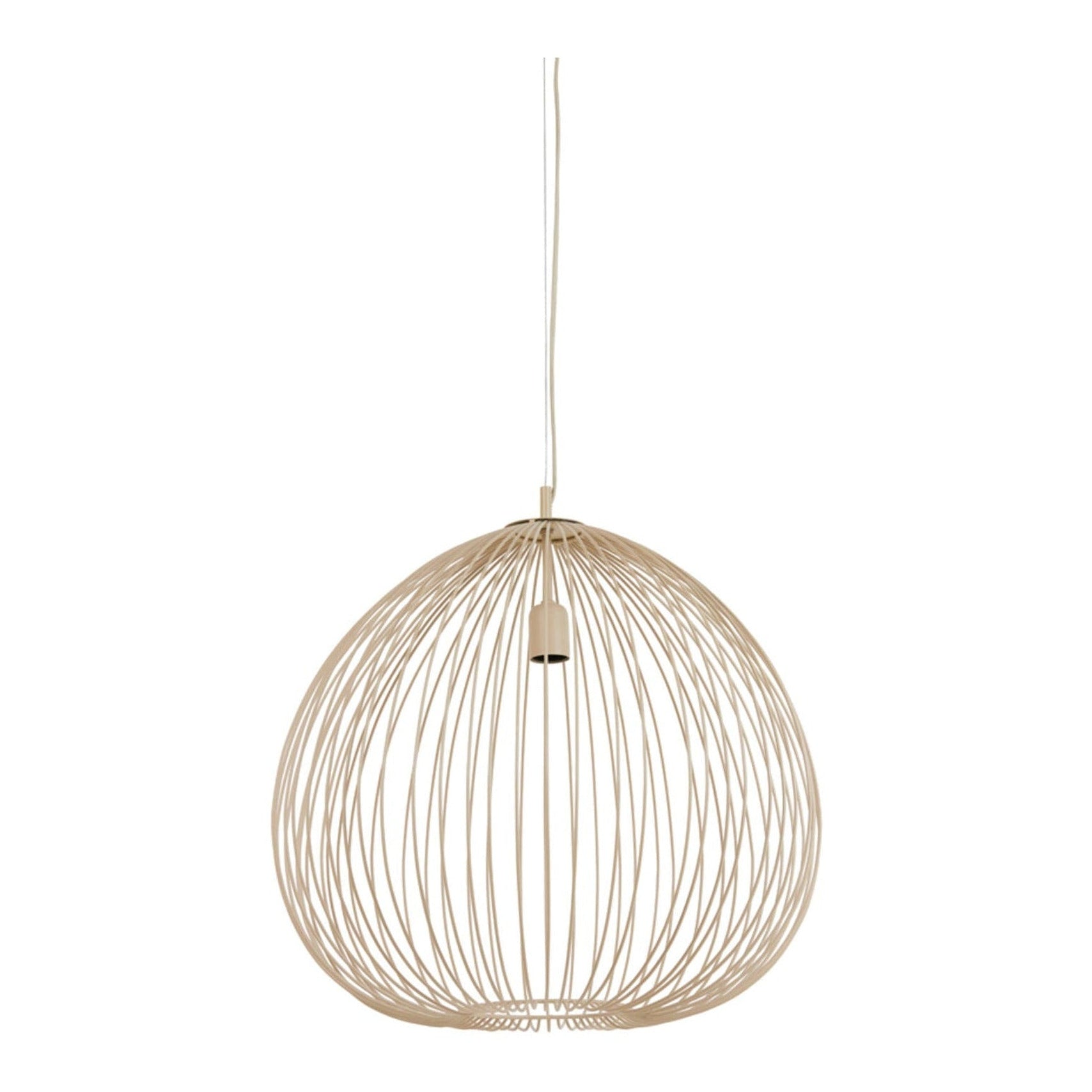 Rilana Matt Beige Metal Pendant Light 56cm