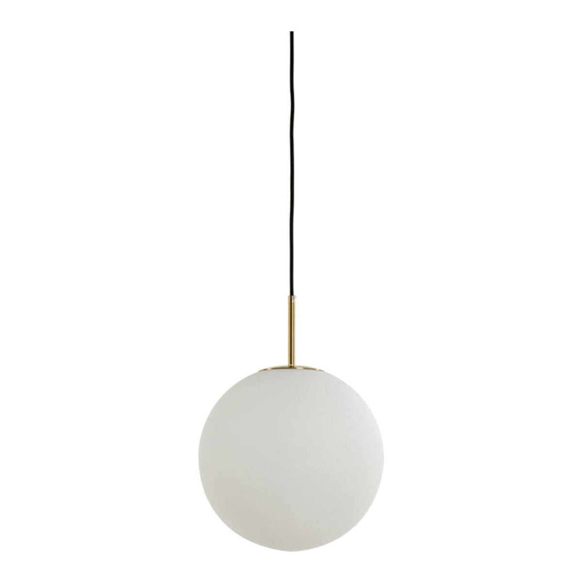 Medina Antique Bronze & Matt White Glass Pendant Light 25cm