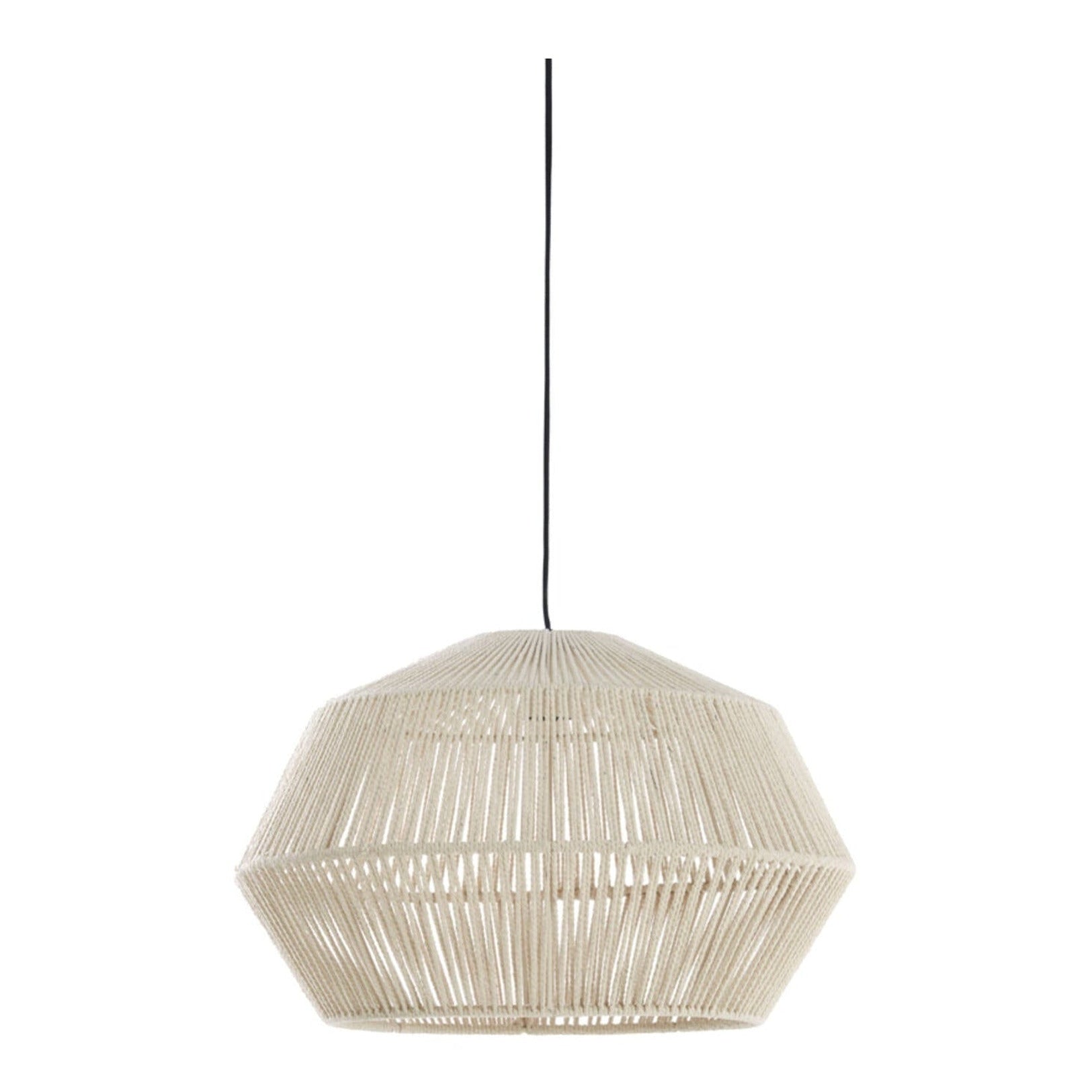 Deya Cream Metal Geometric Pendant Light 49cm