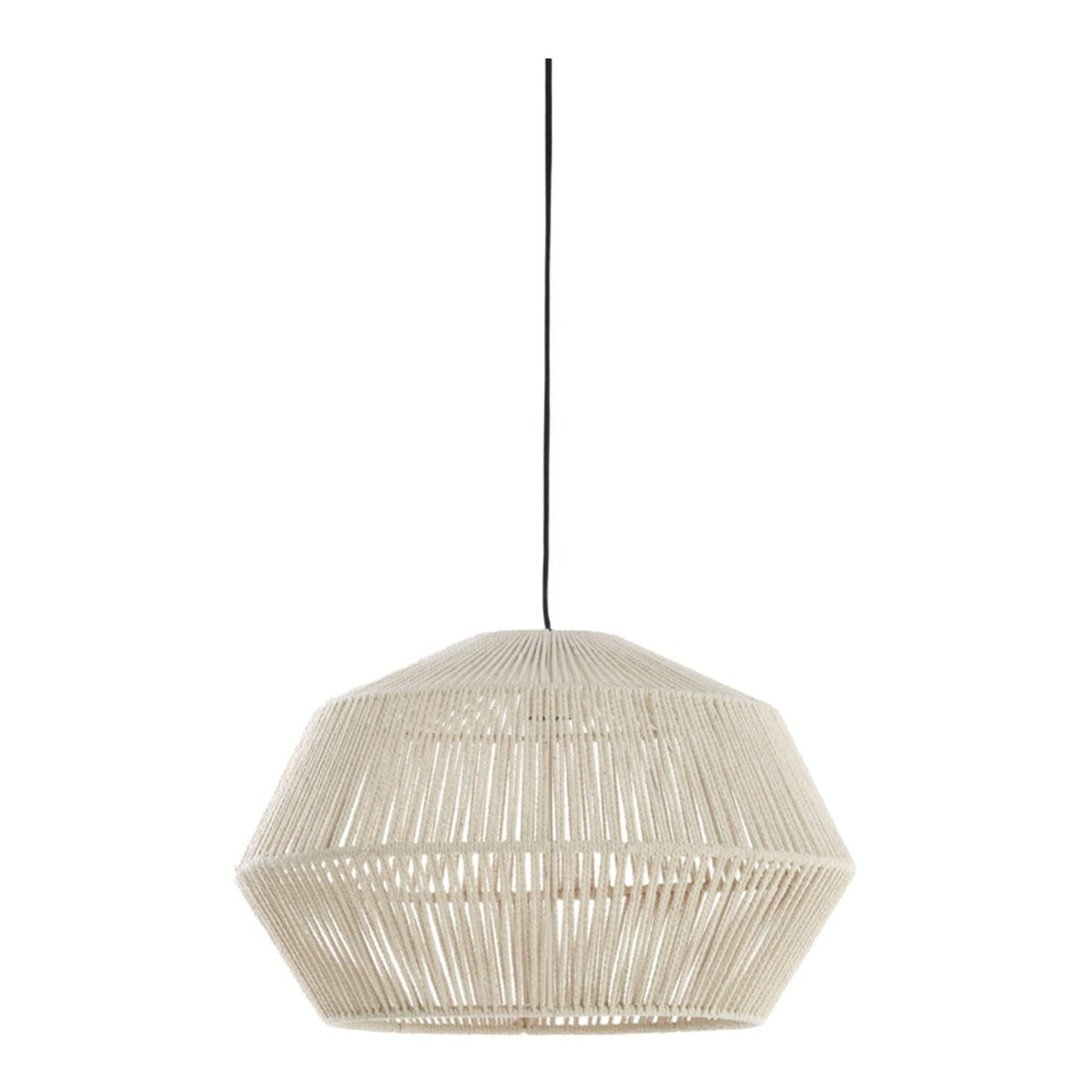 Deya Cream Metal Geometric Pendant Light 49cm