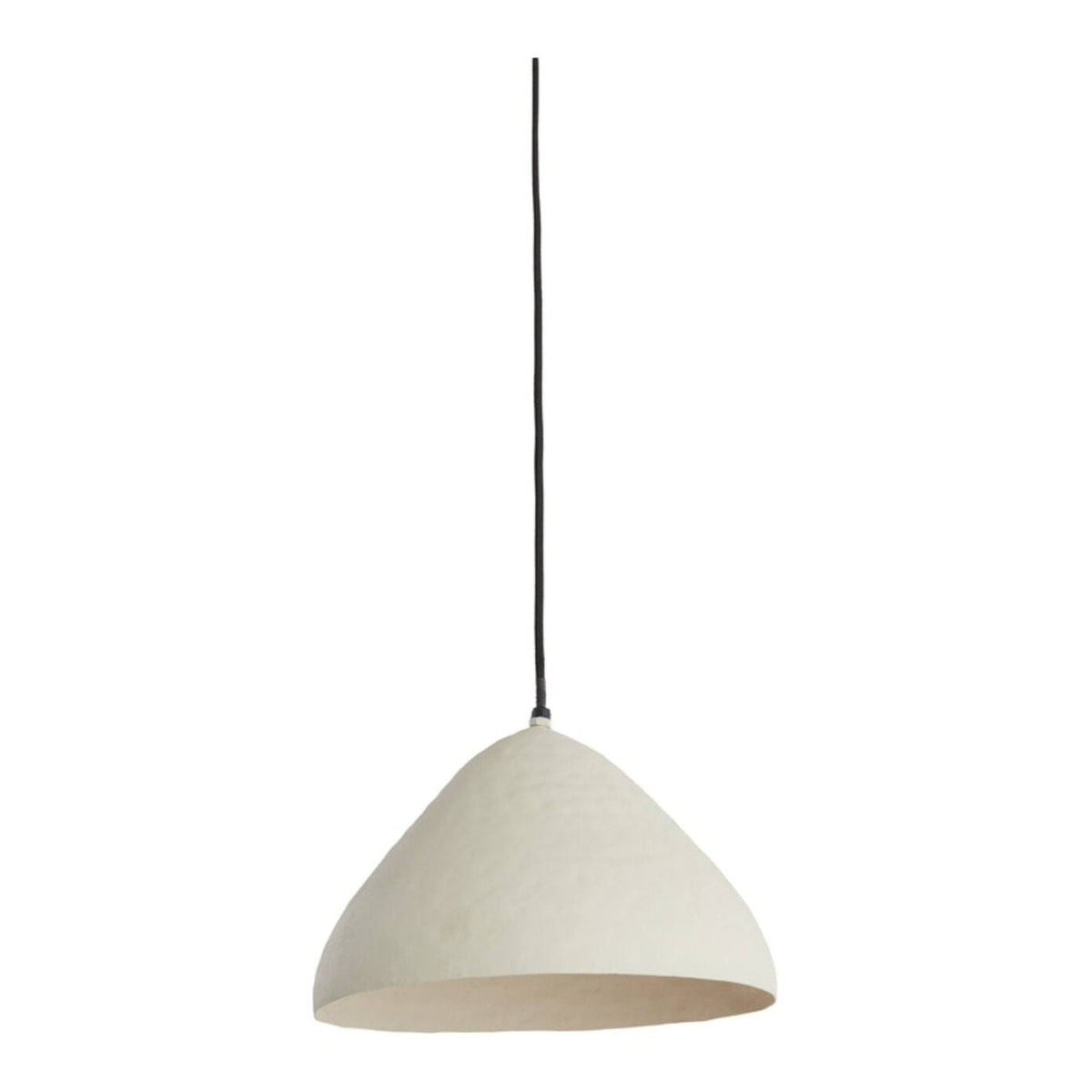 Elimo Matt Cream Metal Pendant Light 32cm