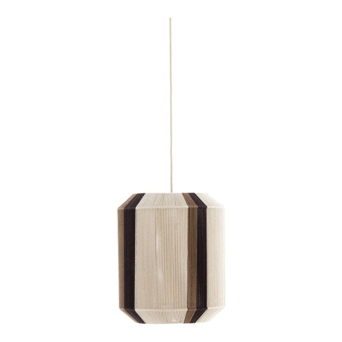 Kozana Cream & Dark Brown Pendant Light 36cm