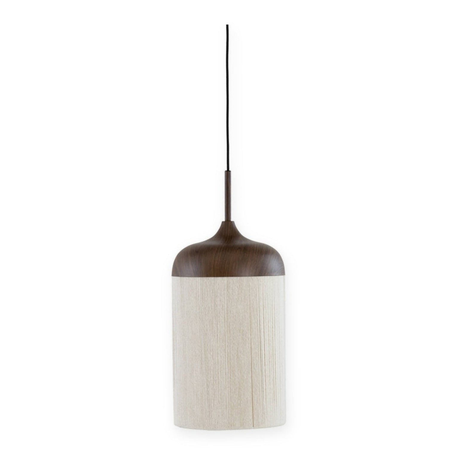 Dania Dark Brown & Cream Rope Pendant Light 22cm