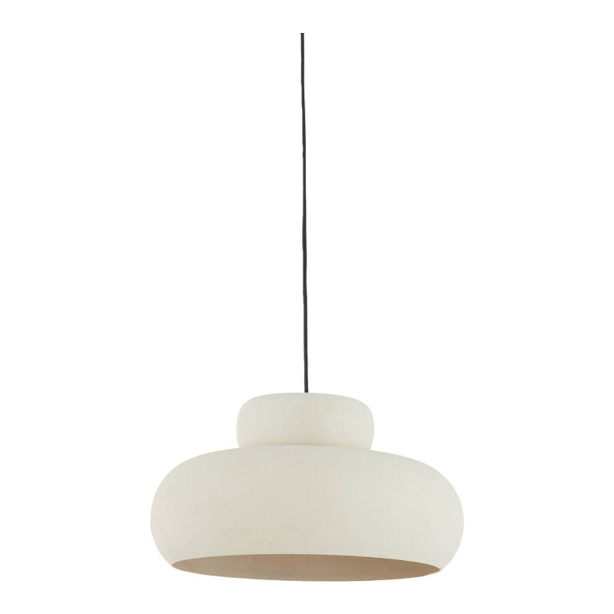 Neiva Matt Cream Metal Pendant Light 39cm