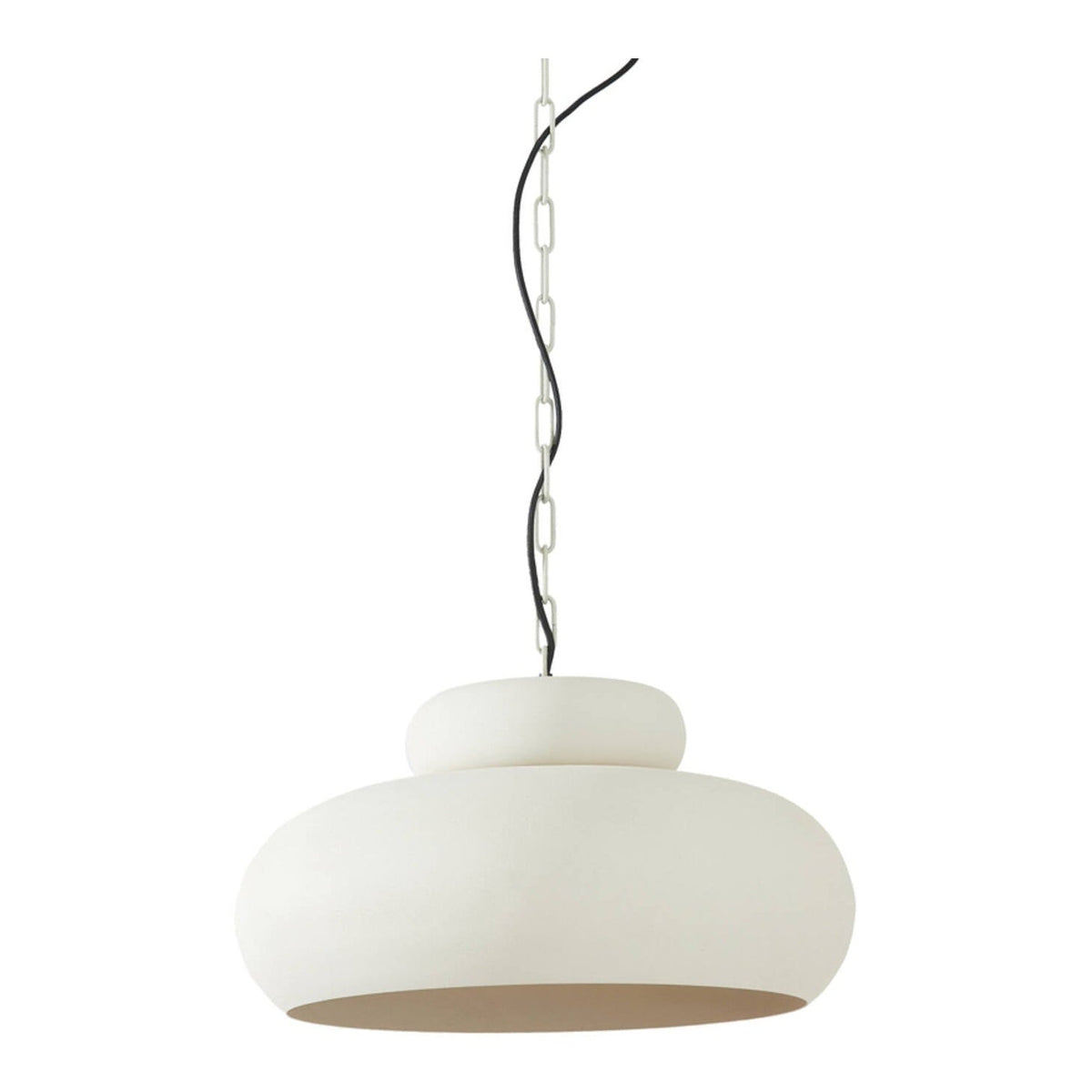 Neiva Matt Cream Metal Pendant Light 46cm