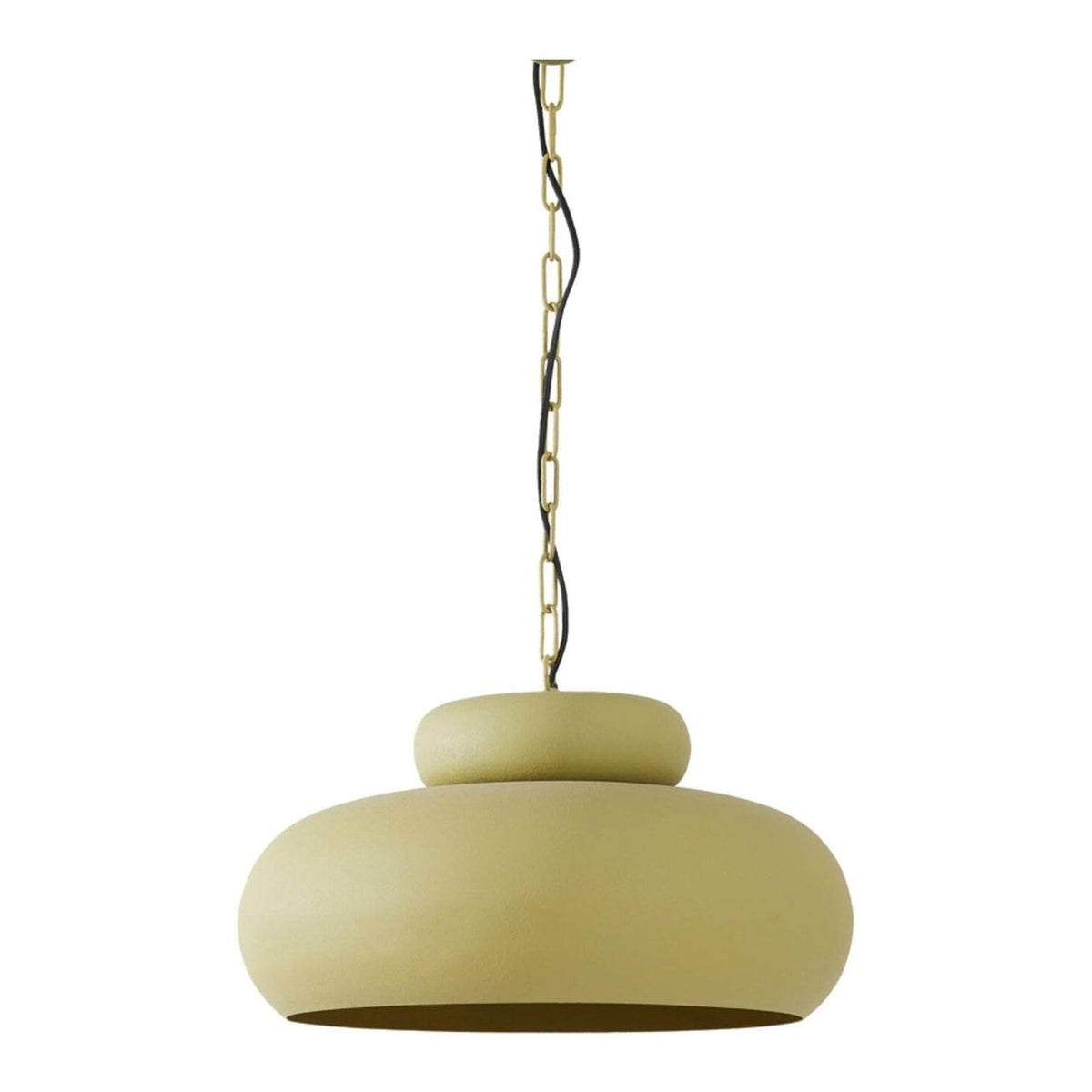 Neiva Matt Olive Green Metal Pendant Light 46cm