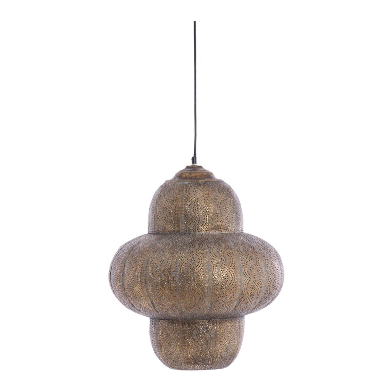 Ryota Brown Gold Metal Pendant Light 42cm