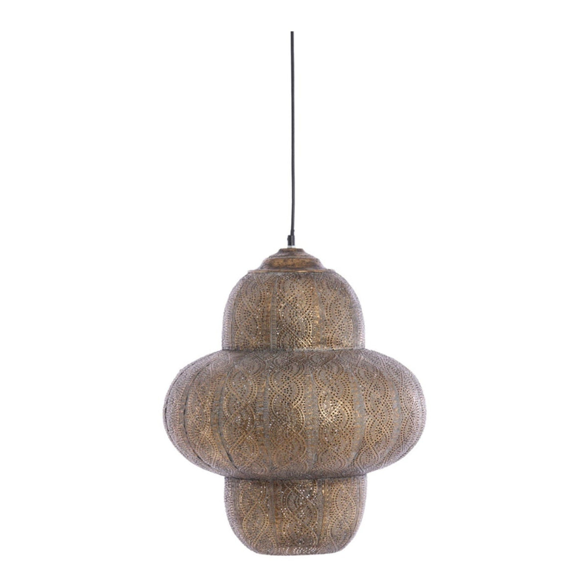 Ryota Brown Gold Metal Pendant Light 42cm