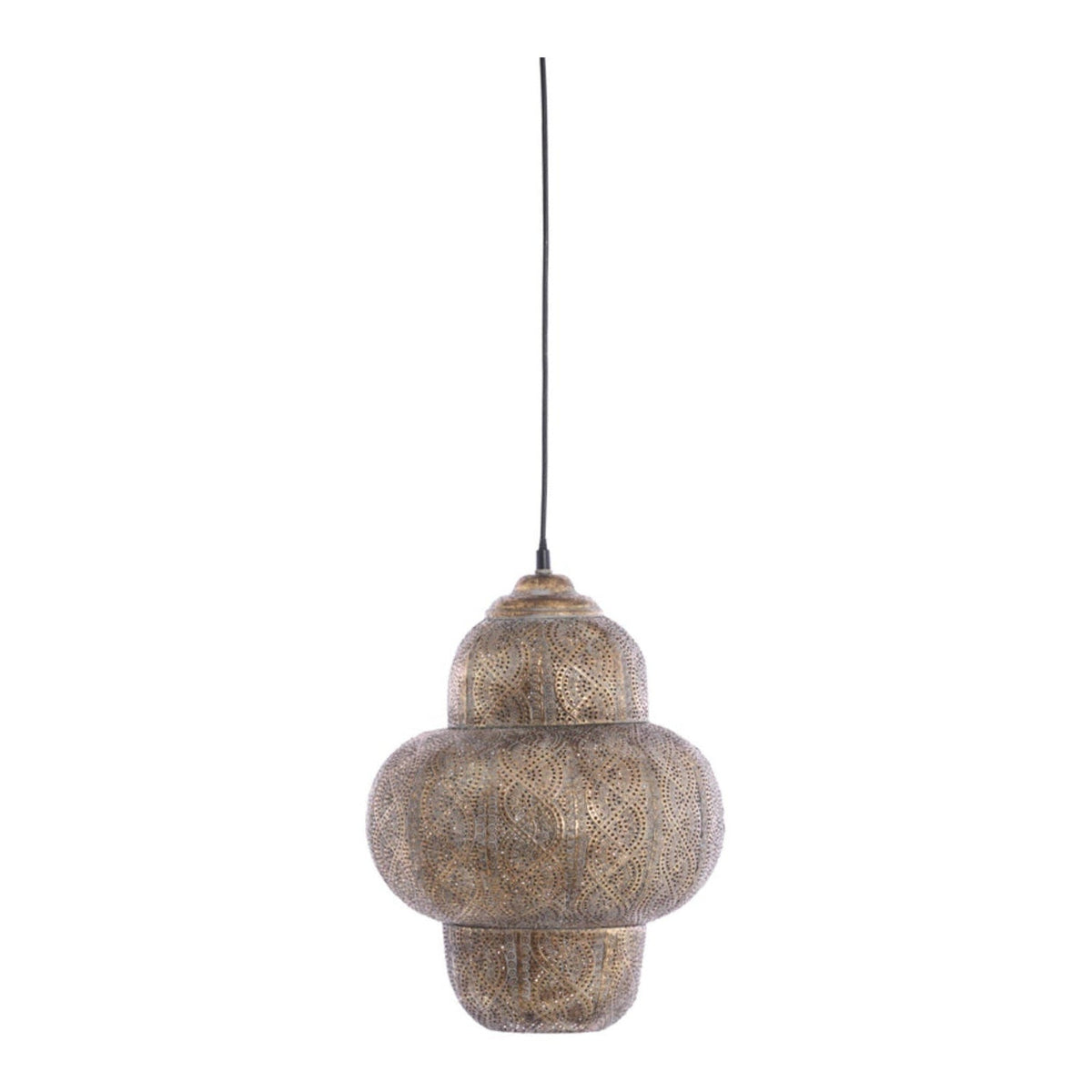 Ryota Brown Gold Metal Pendant Light 30.5cm