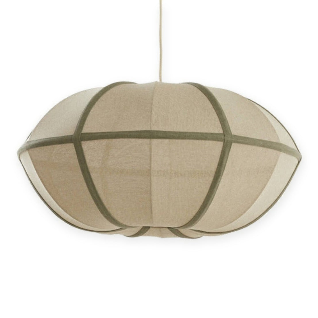 Mirelys Natural & Olive Green Pendant Light 61cm