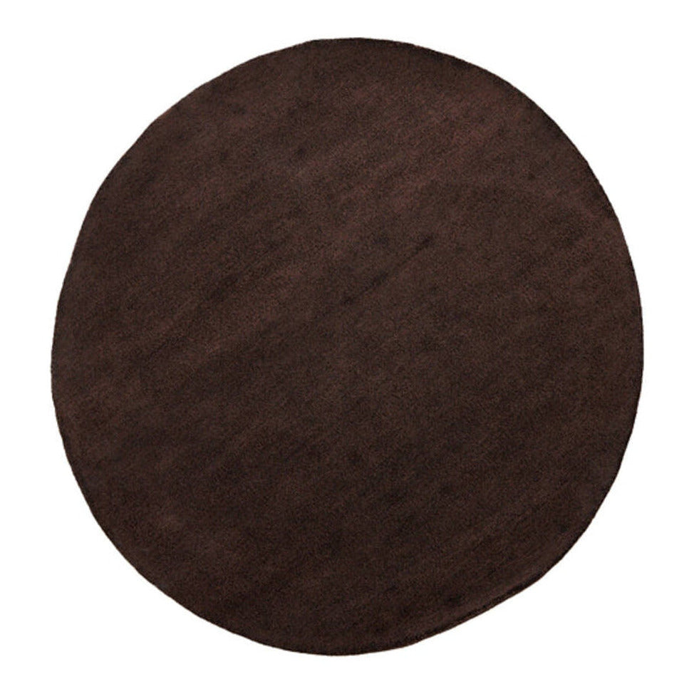 Arcola Dark Brown Round Rug 220cm