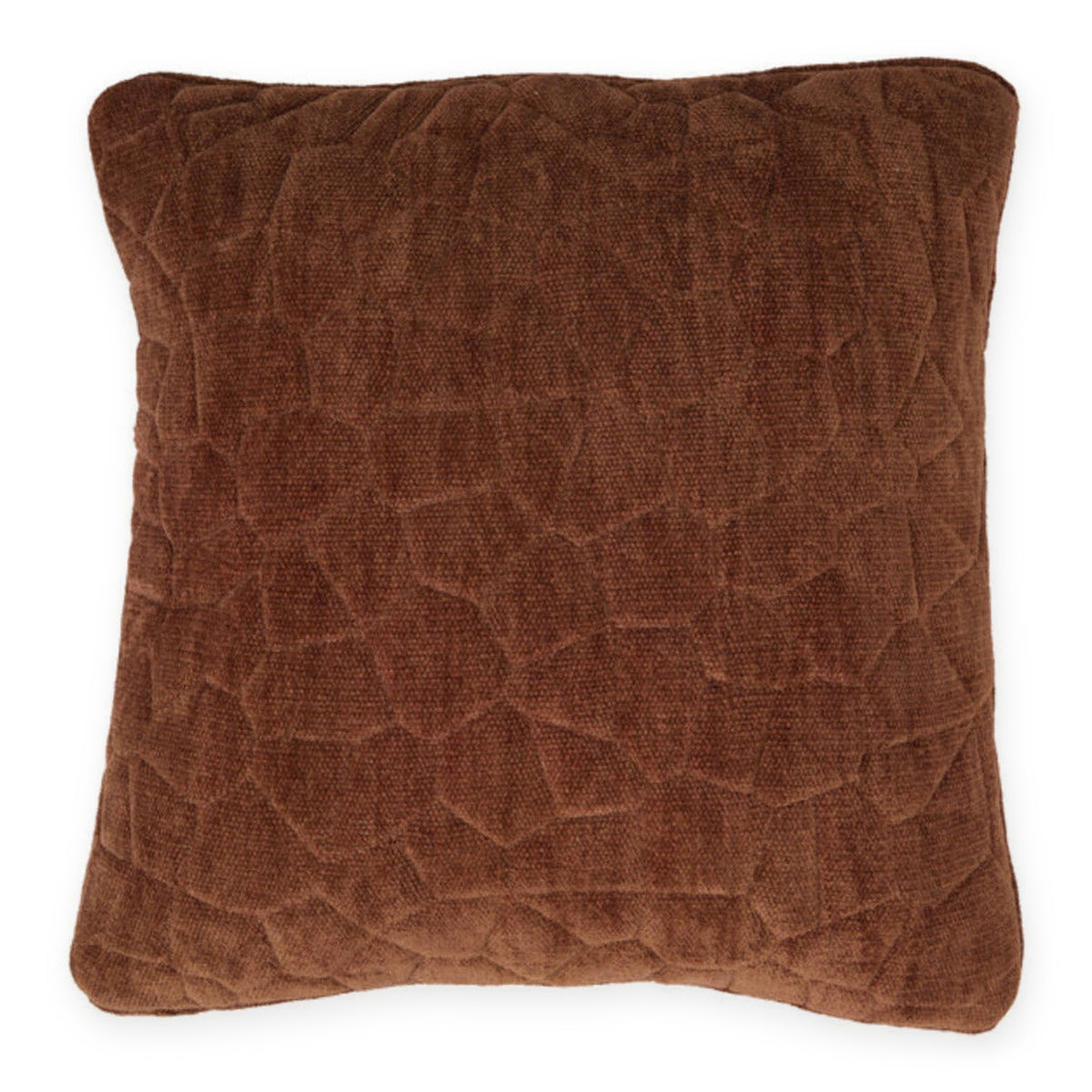 Kaluri Terracotta/Orange Textured Square Cushion 45x45cm