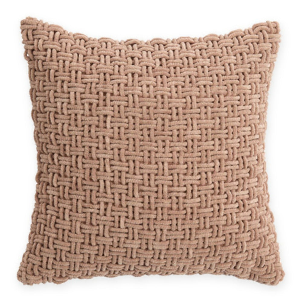 Dariva Dusty Pink Textured Square Cushion 45x45cm