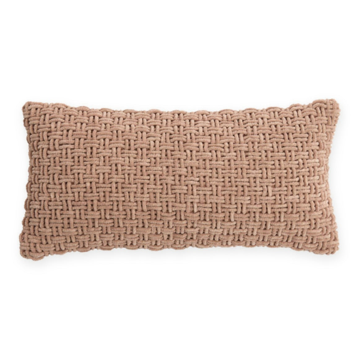 Dariva Dusty Pink Textured Rectangular Cushion 60x30cm