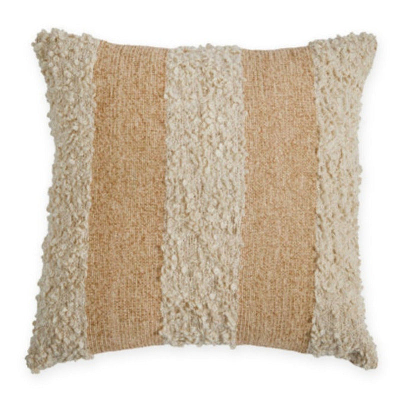 Nimba Sand & Light Peach Striped Square Cushion 45x45cm