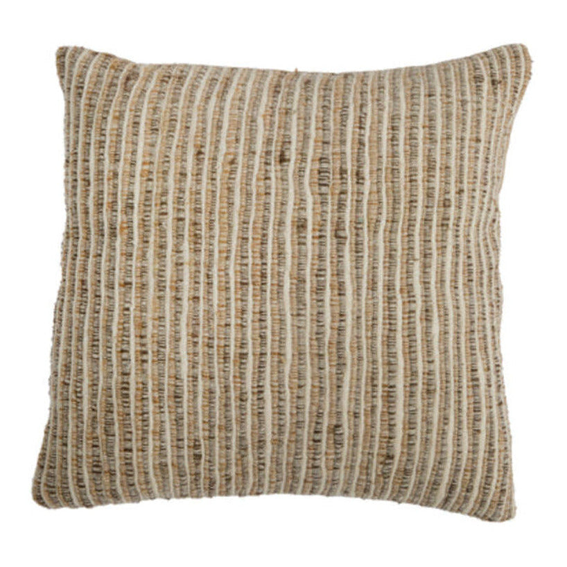 Lunca Cream & Brown Striped Square Cushion 45x45cm