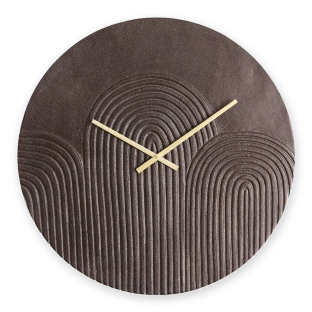 Gwenna Brown Metal Wall Clock