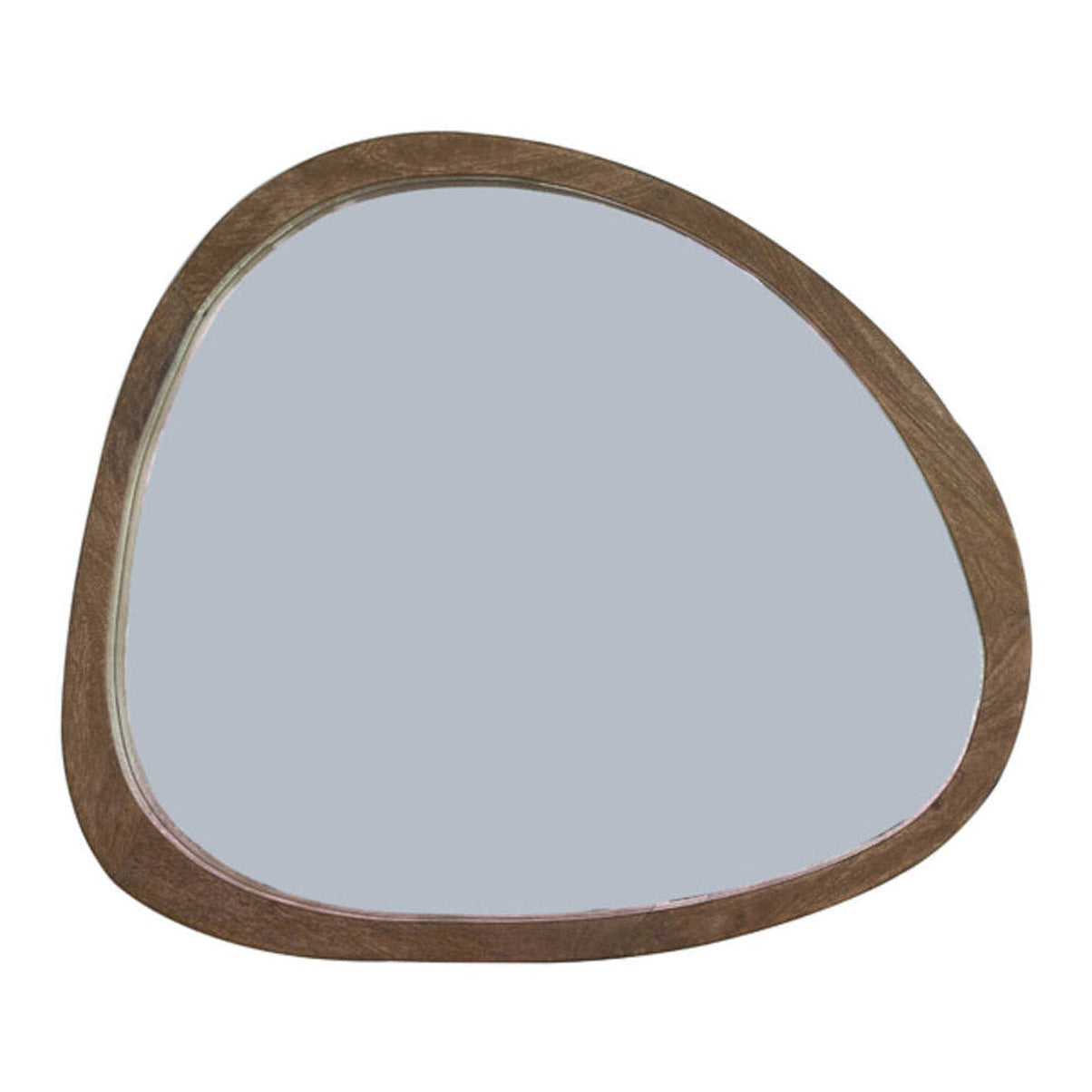 Sonora Matt Dark Brown Organic Wall Mirror 70cm