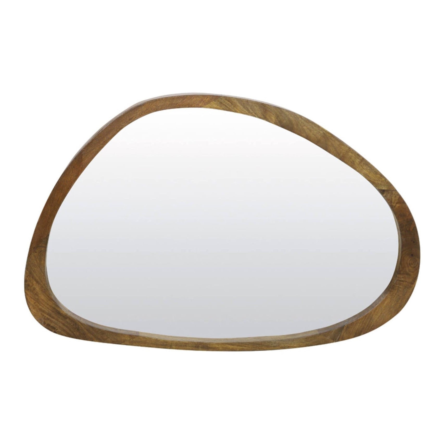 Sonora Oiled Brown Wood Wall Mirror 80cm