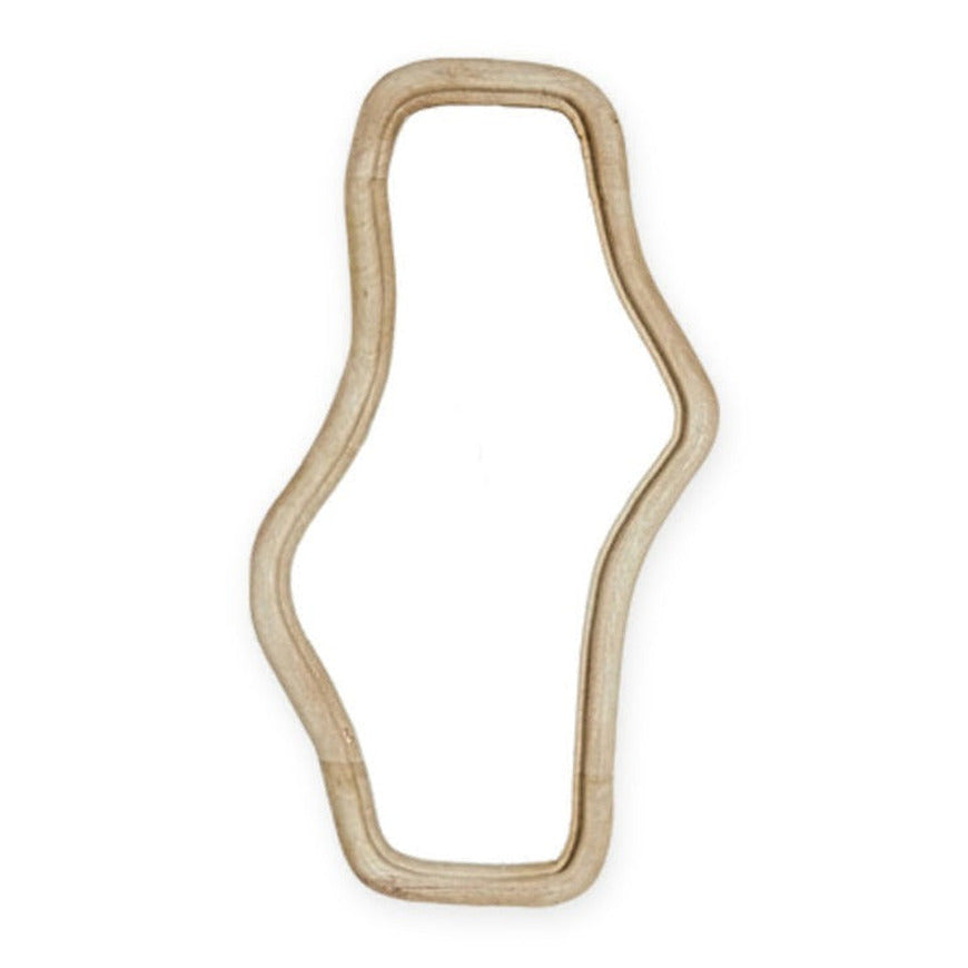 Celano Matt Natural Wood Wall Mirror 80cm
