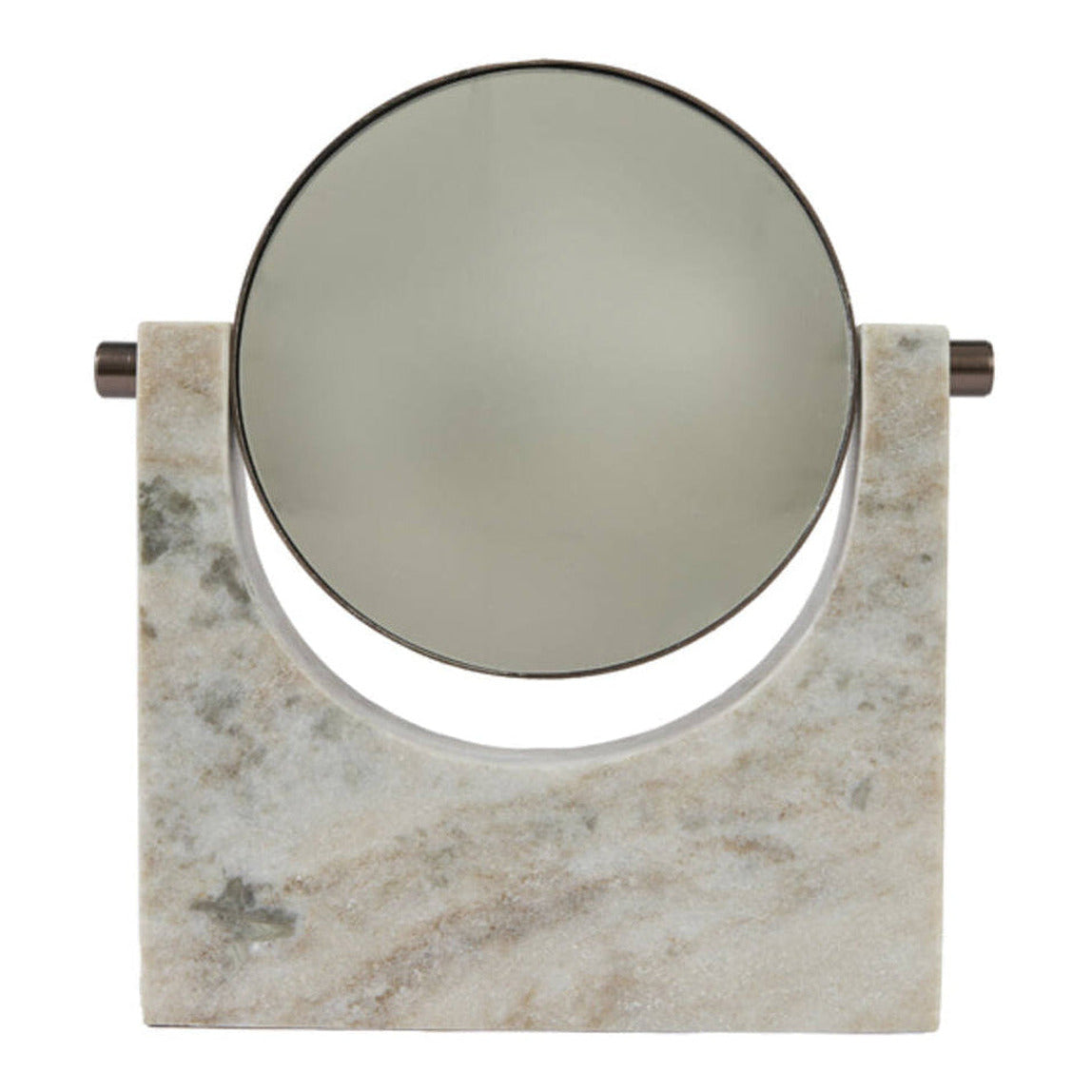 Jivan Sand/Grey Marble & Brown Bronze Rectangular Mirror
