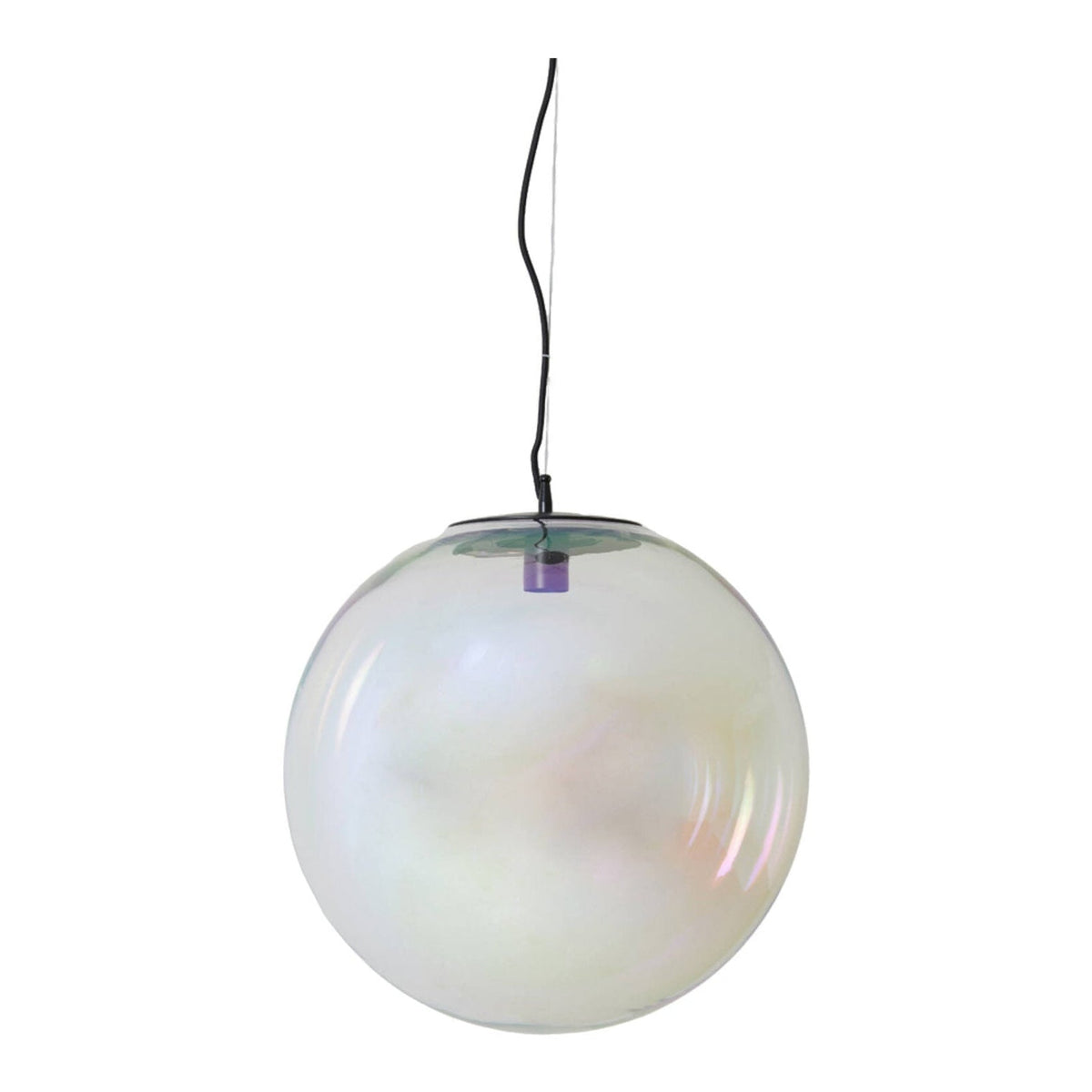 Medina Rainbow Glass & Black Pendant Light