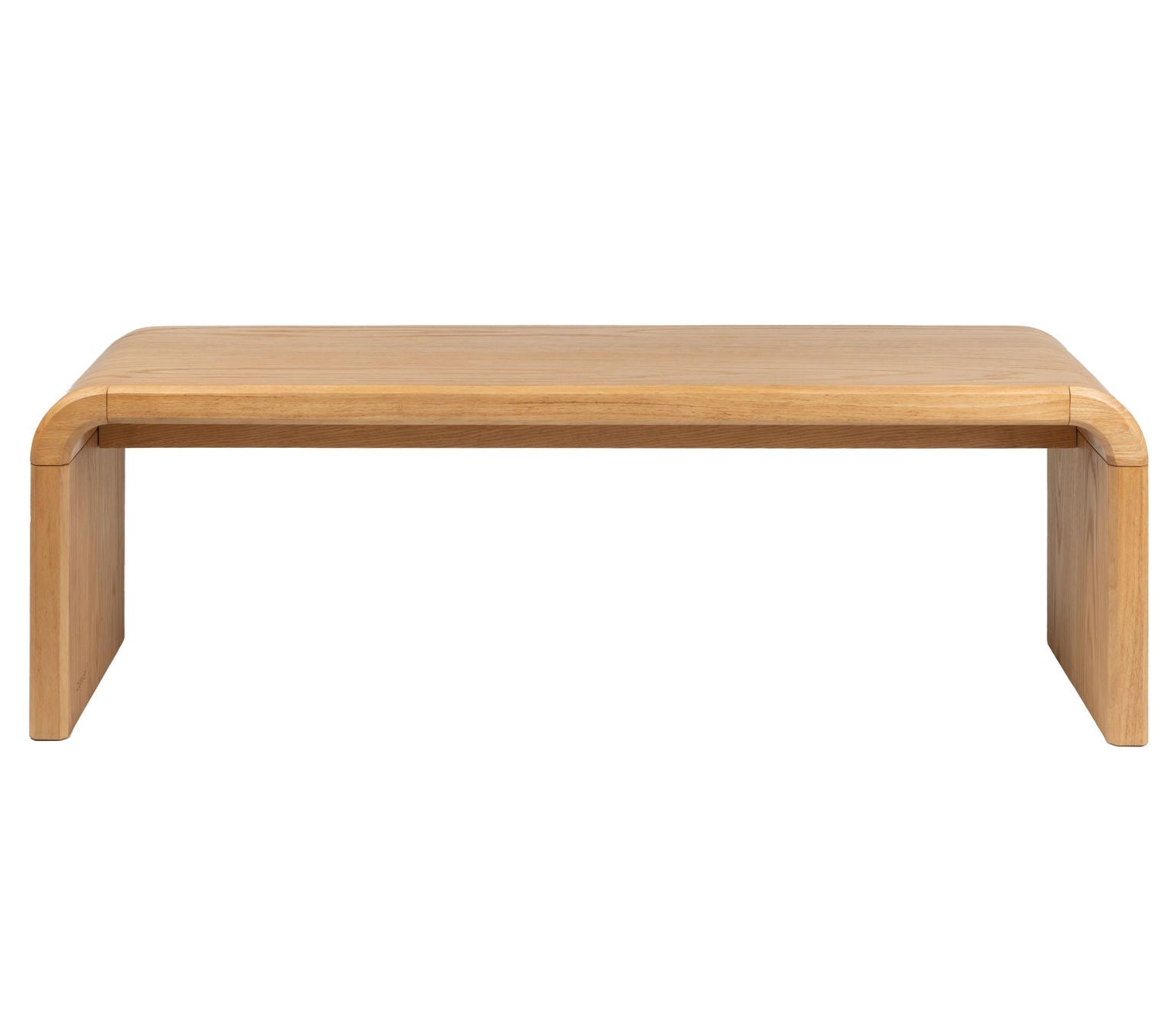 Zuiver Brave Curved Natural Oak Wood Dining Bench